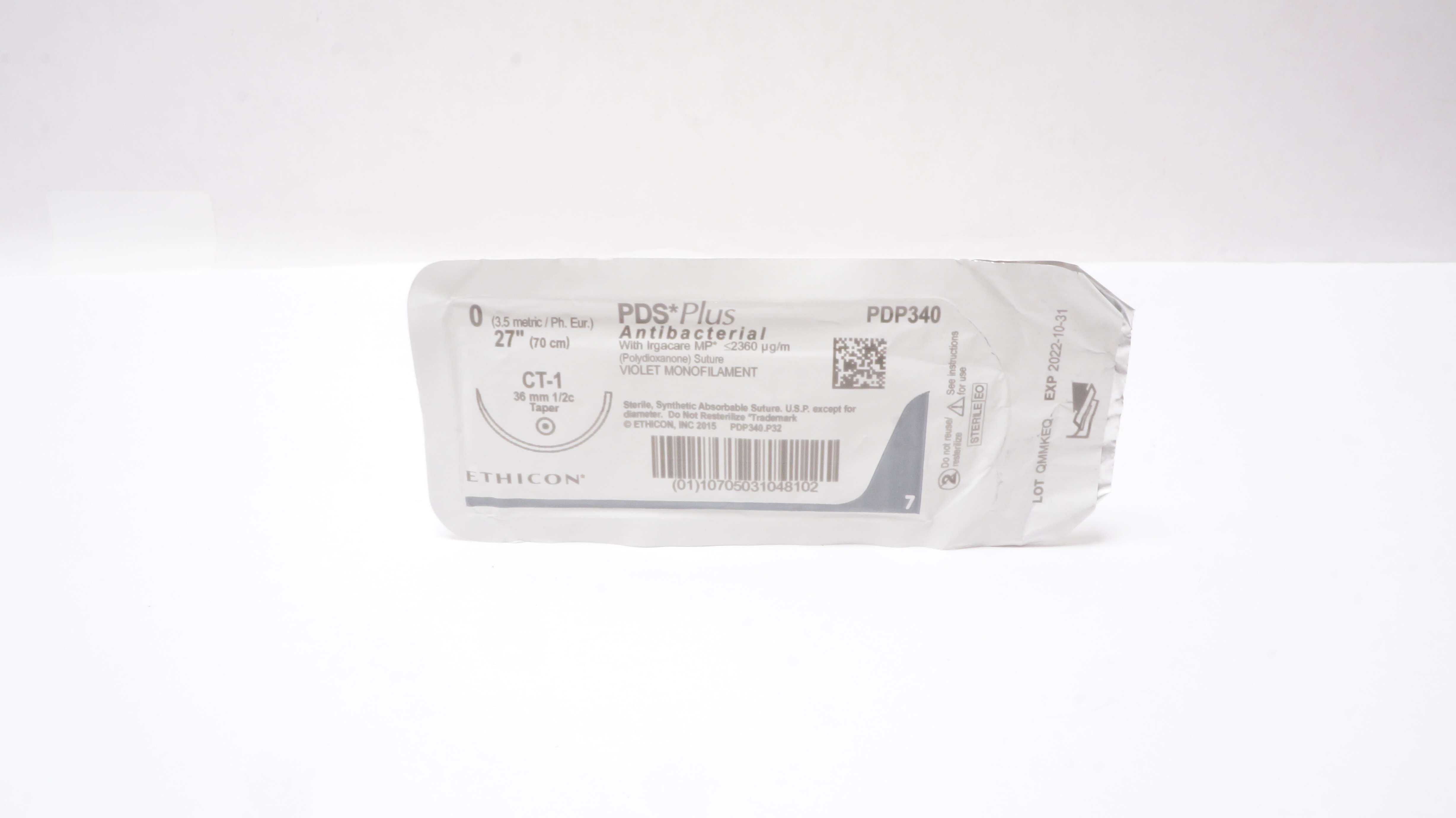 Ethicon PDP340 0 PDS Plus Antibacterial Stre. Violet Monofilament 27inch (x)