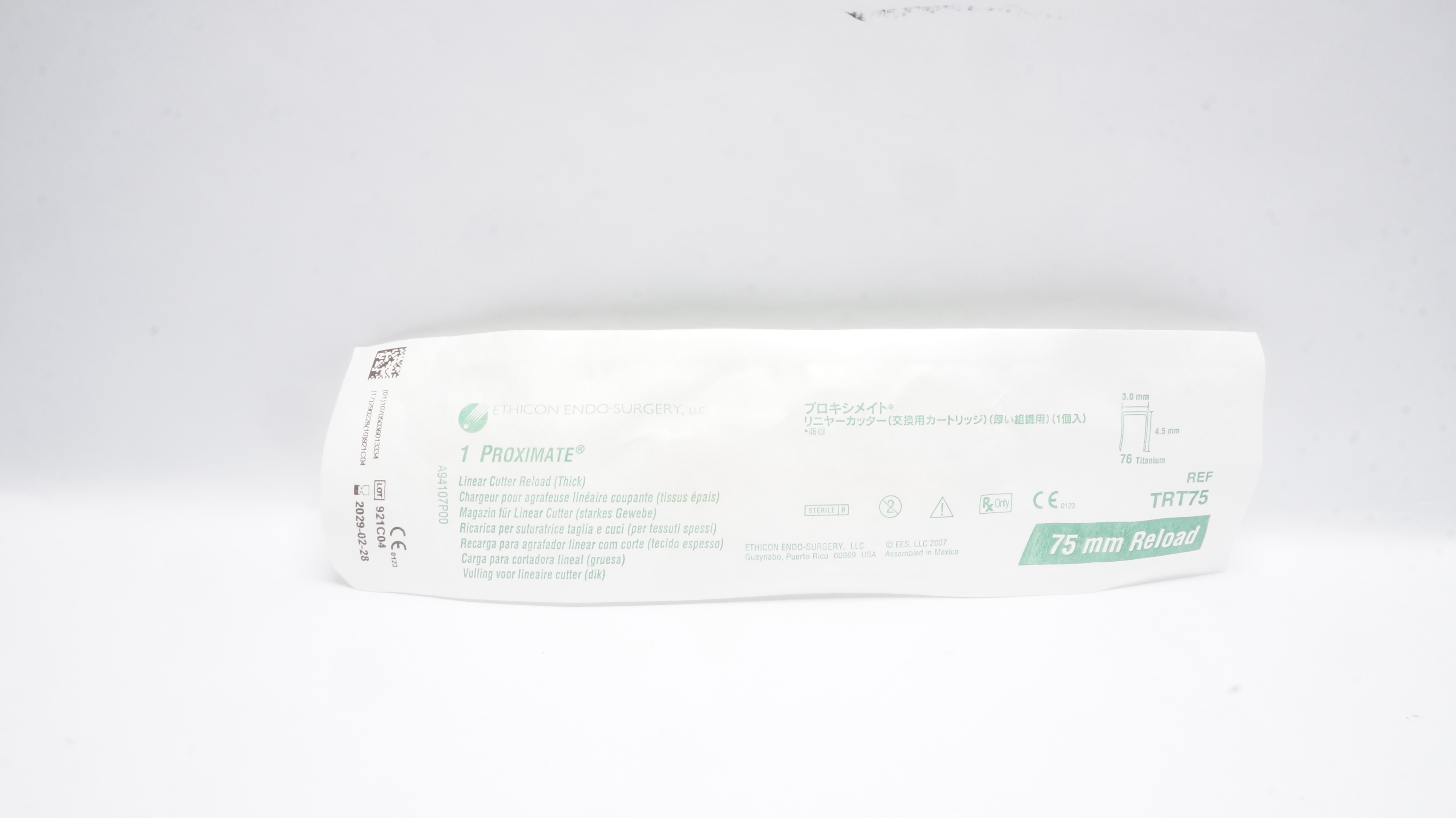 Ethicon TRT75 Proximate Linear Cutter Reload 75mm 76 Titanium, 3.0mm x 4.5mm