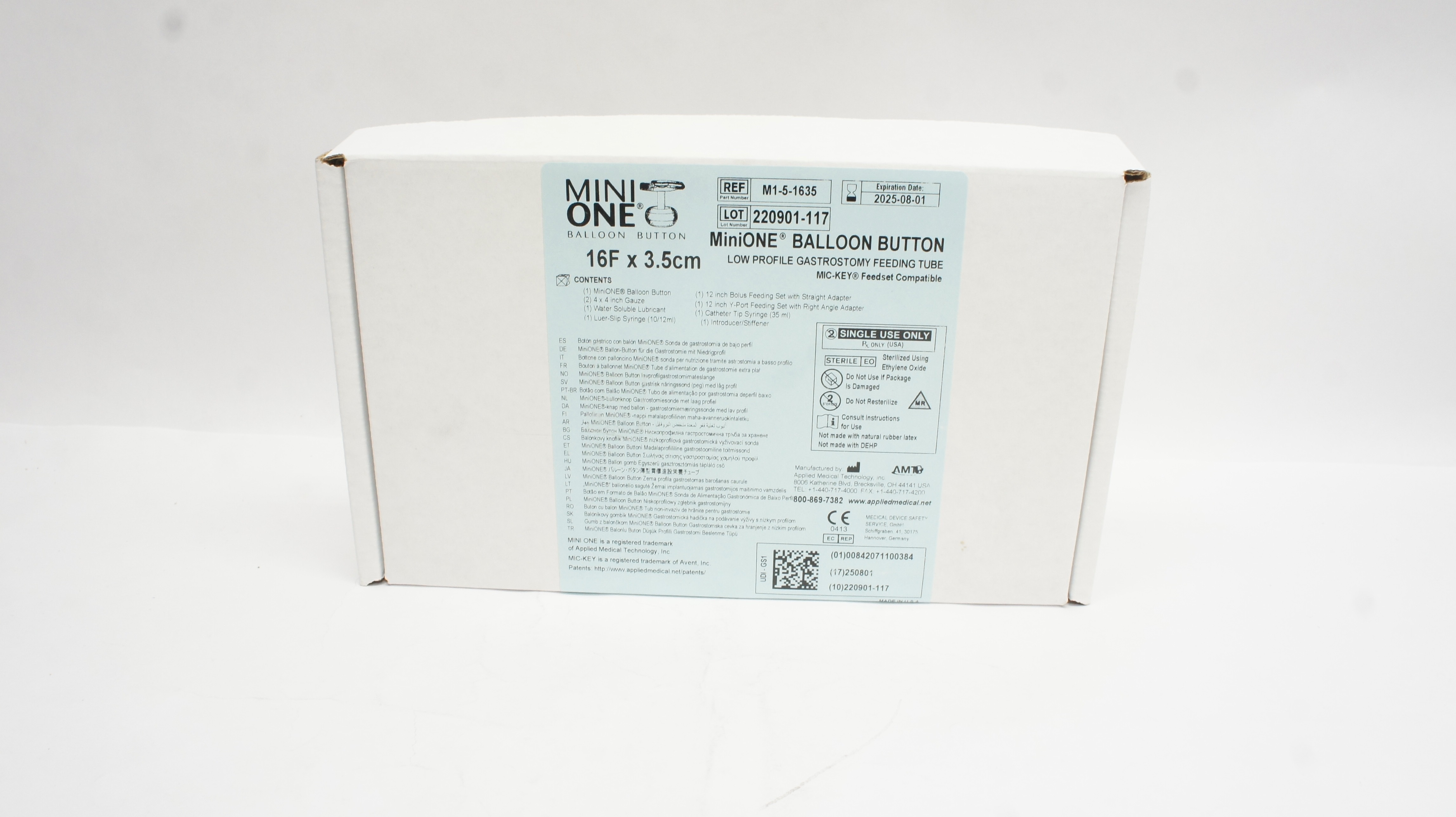 Applied Medical M1-5-1635 Mini One Balloon Button 16F x 3.5cm