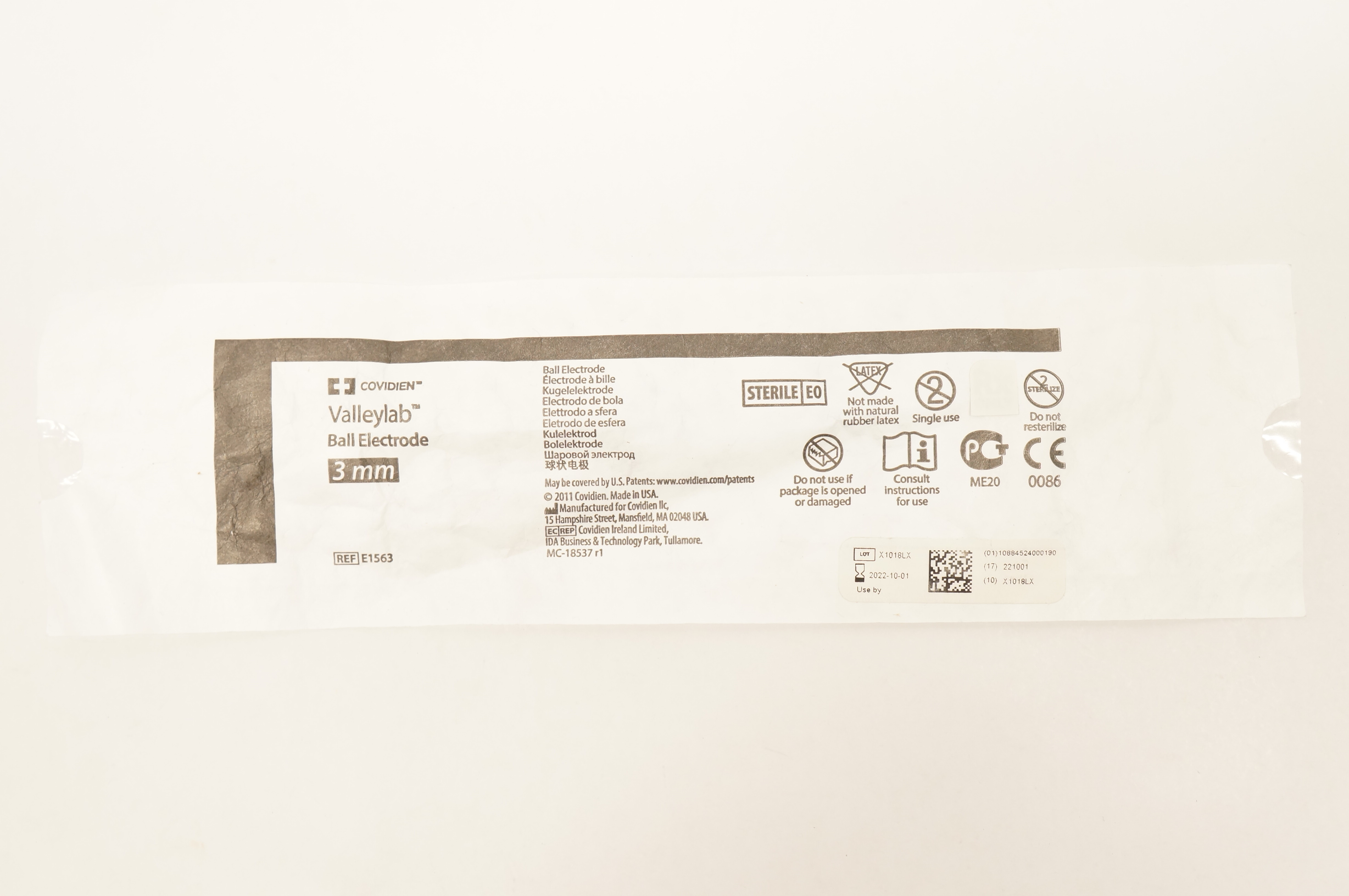 Covidien E1563 Valleylab Ball Electrode 3mm