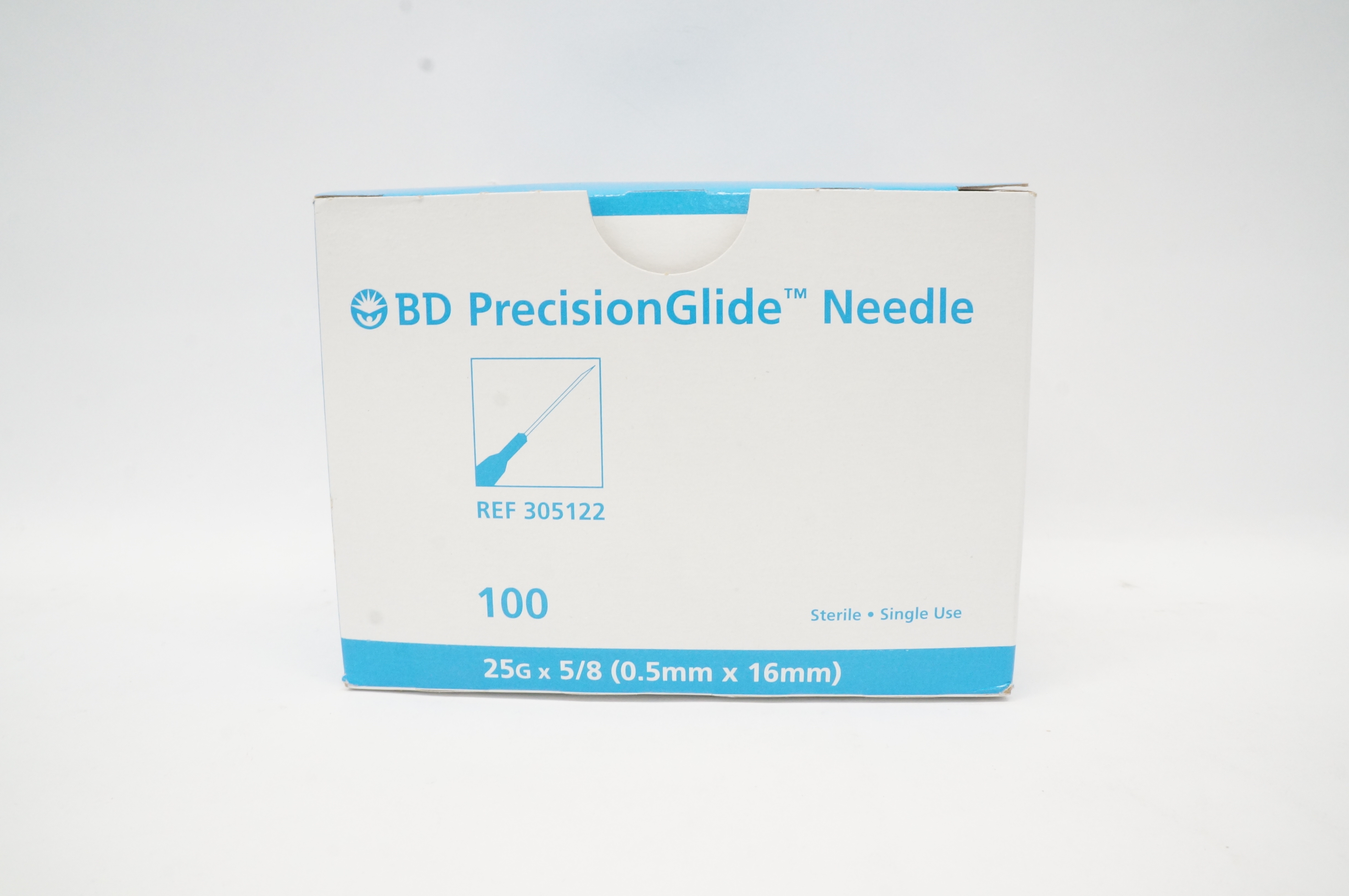BD 305122 Precision Glide Ndle 25G x 5/8inch - Box of 100