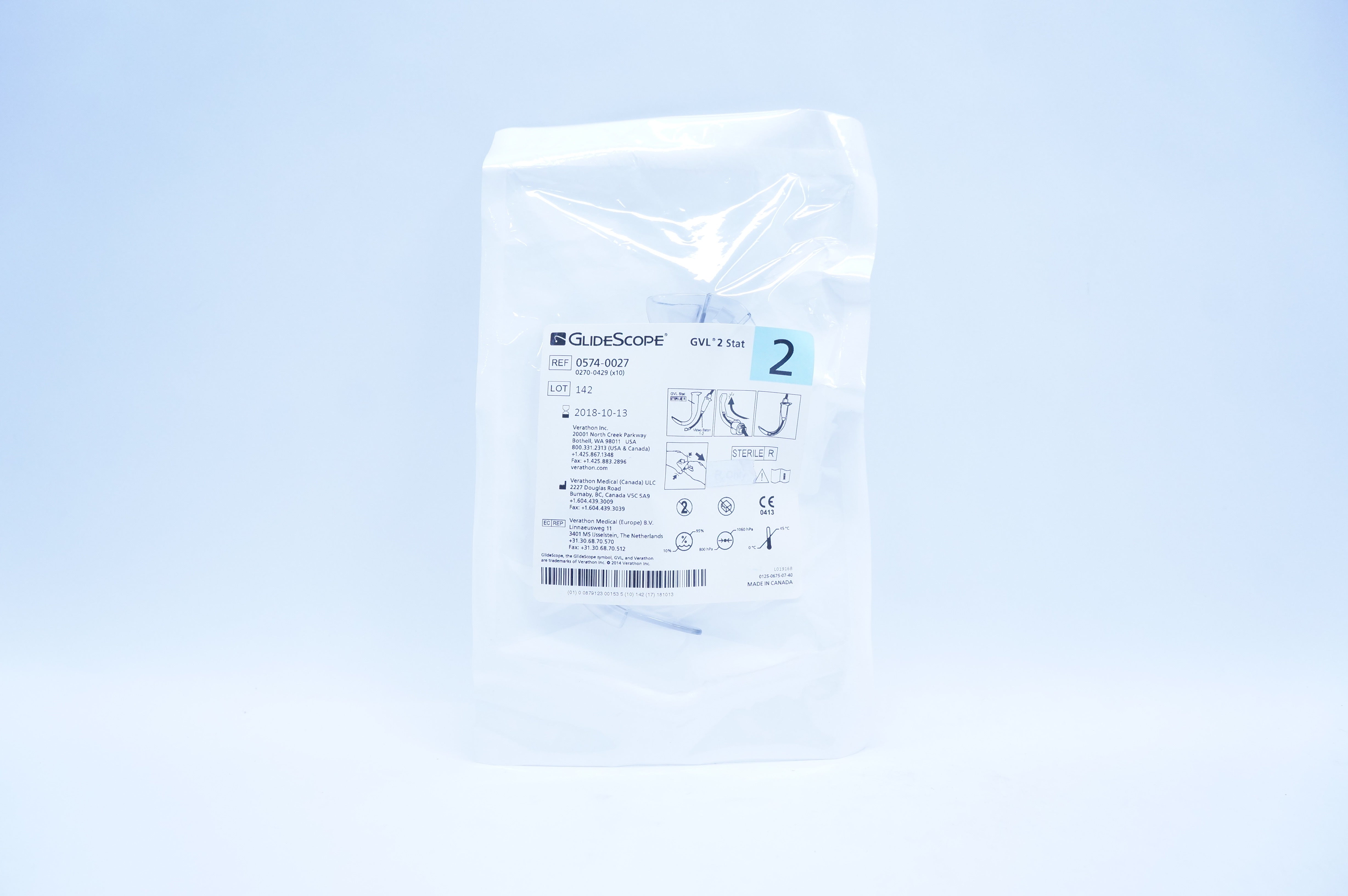 GlideScope 0574-0027 Verathon GVL 2 Stat (x)