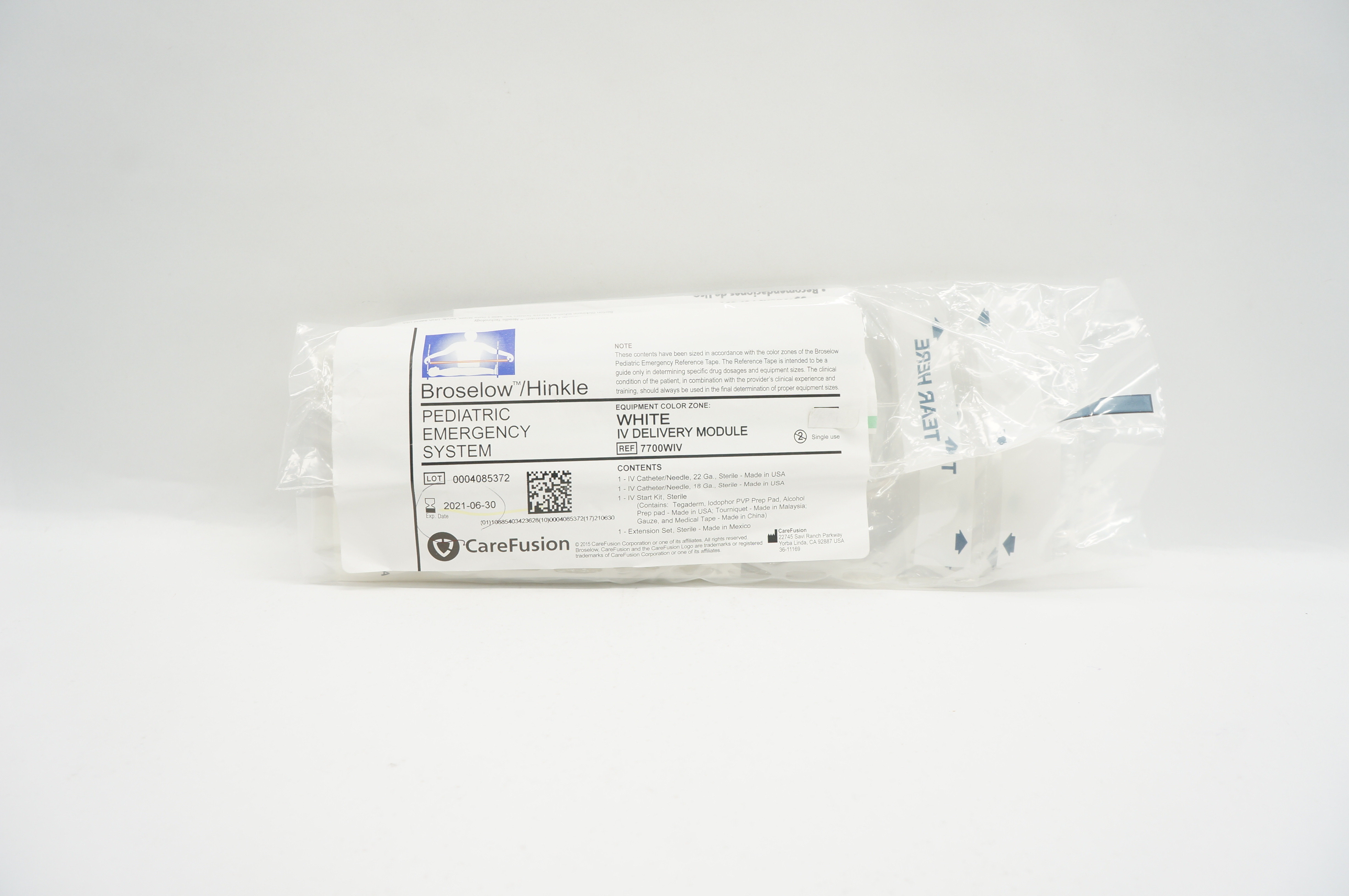 CareFusion 7700WIV Broselow/Hinkle Pediatric Emergency System, White (x)