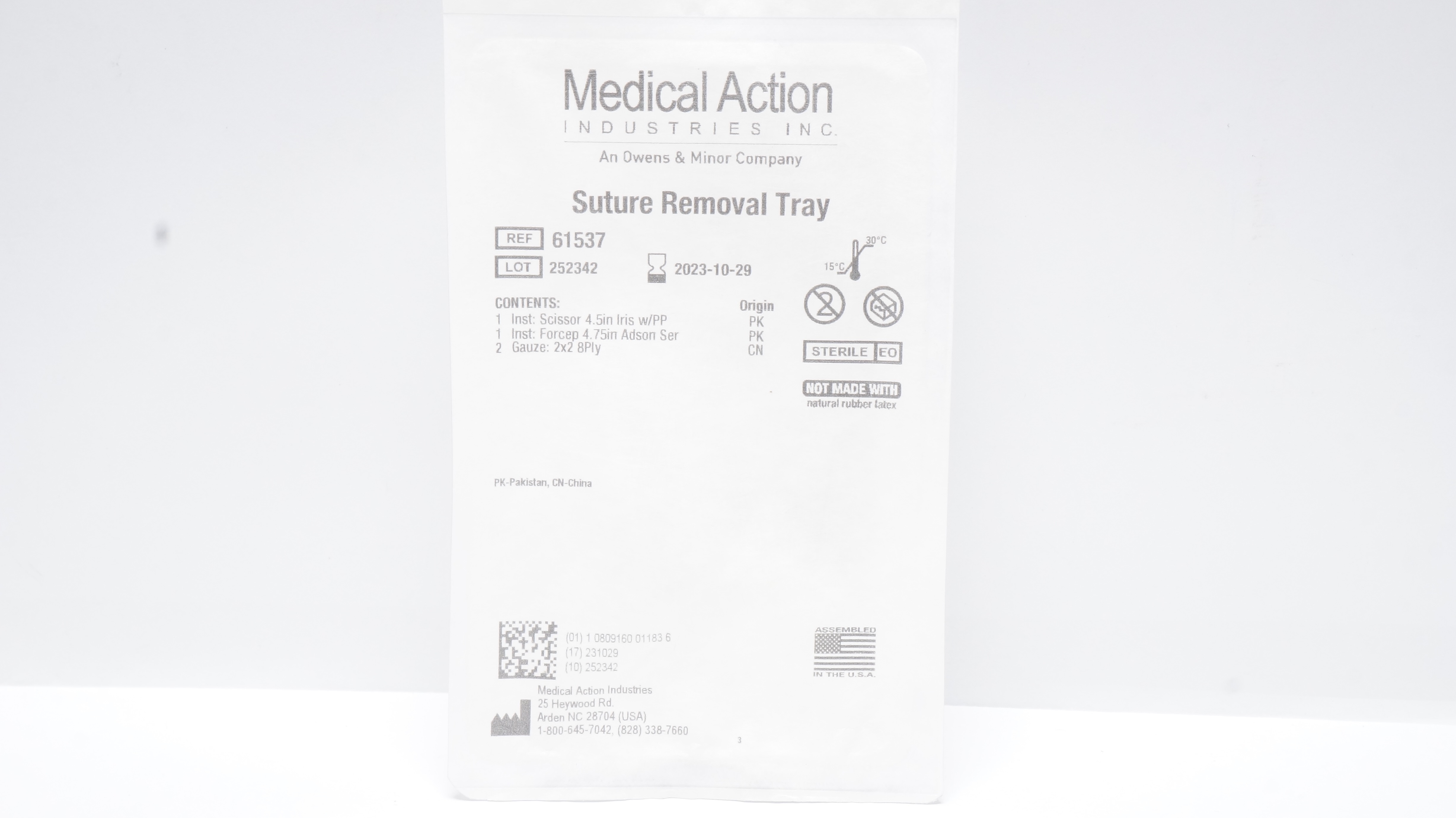 Medical Action 61537 Stre Removal Tray (x)