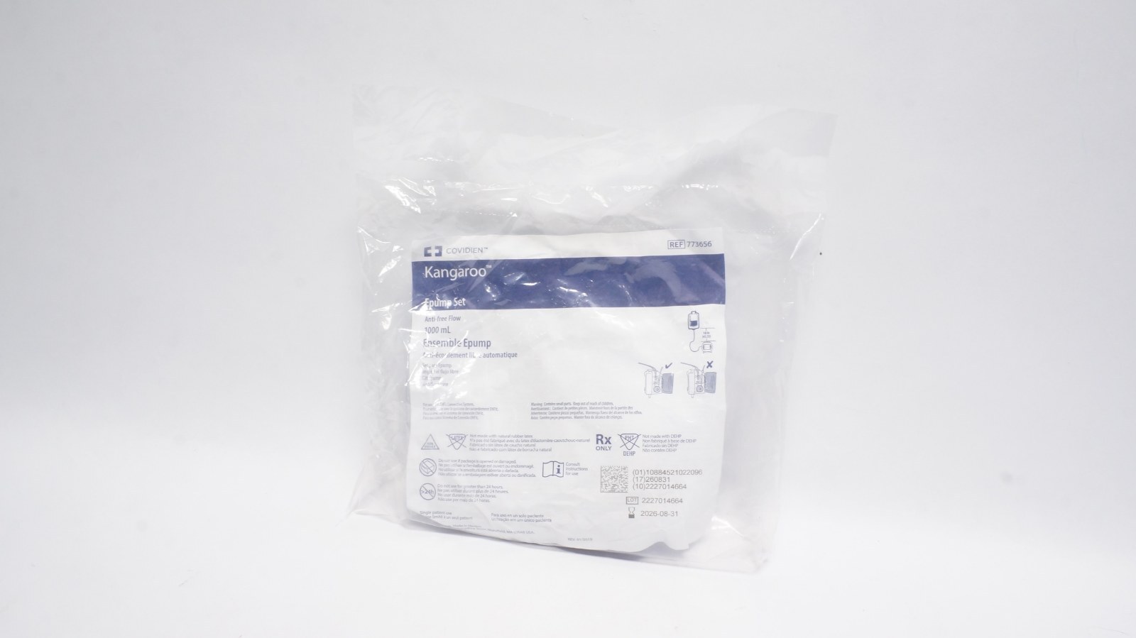 Covidien 773656 Kangaroo Epump Set 1000 mL Anti-free Flow