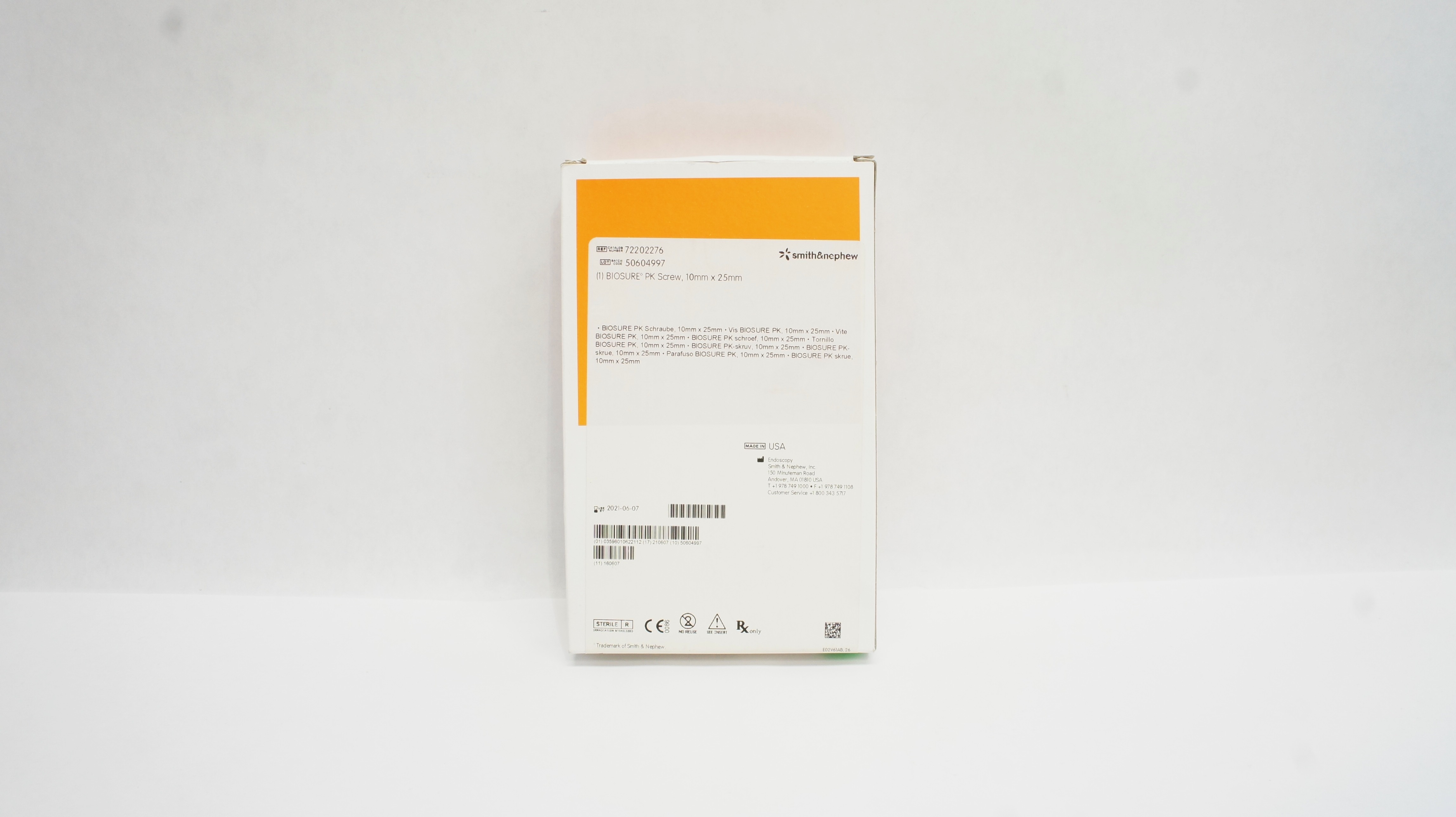 Smith&Nephew 27702276 Biosure PK Screw 10mm x 25mm (x)