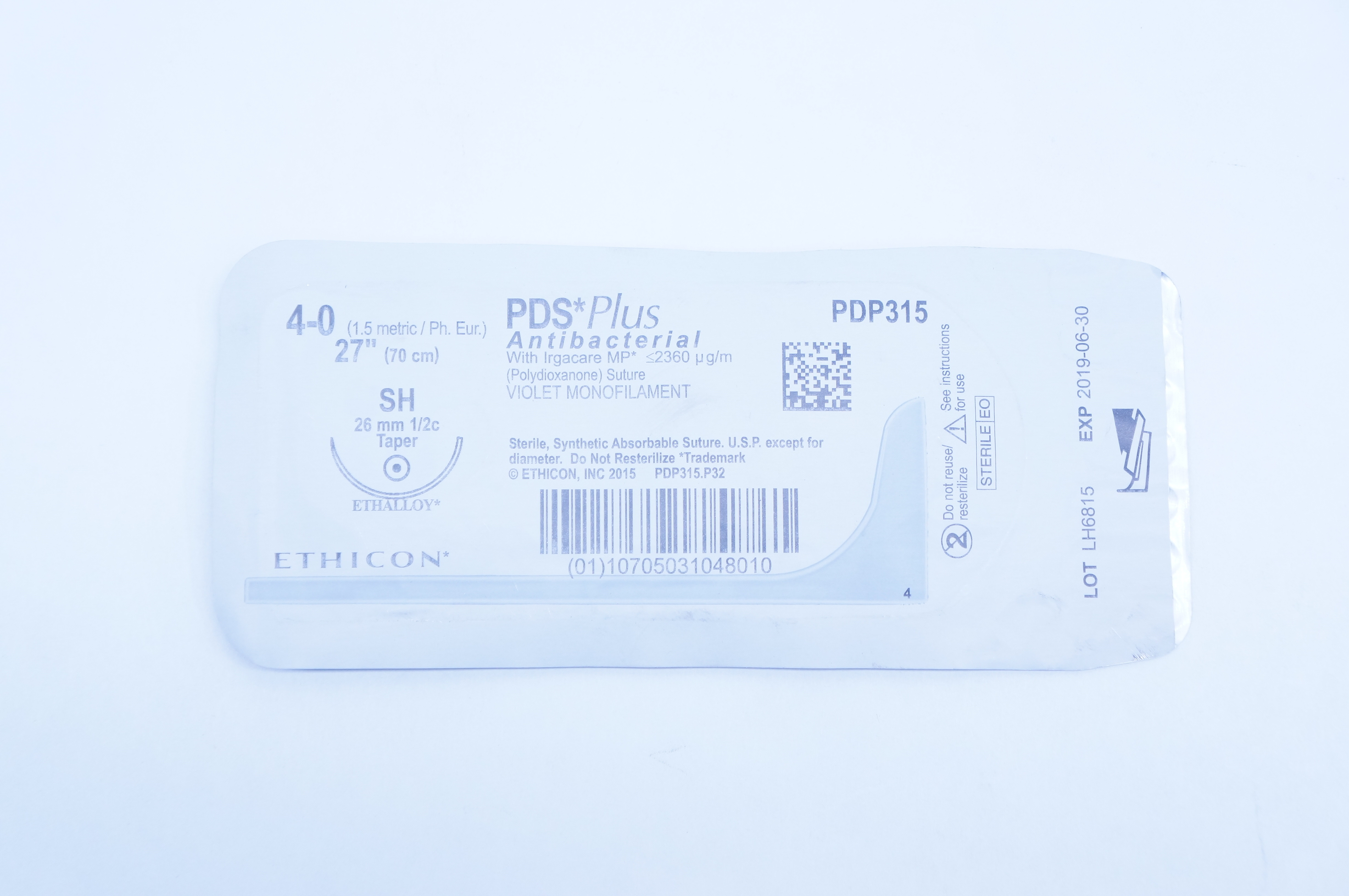 Ethicon PDP315 4-0 PDS Plus SH 26mm 1/2c Taper, 27inch (x)