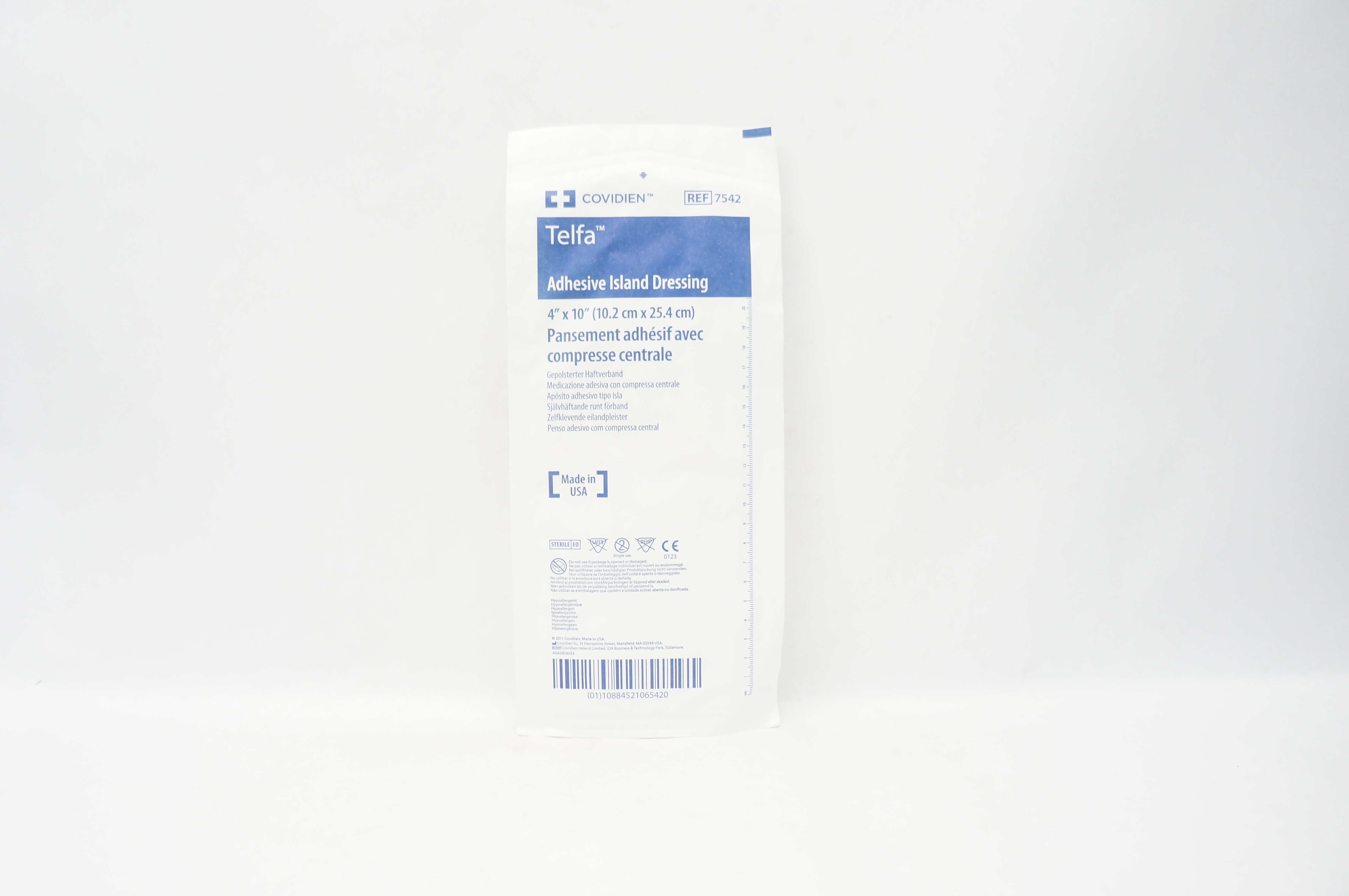 Covidien 7542 Telfa Adhesive Island Dressing 4Inch x 10Inch