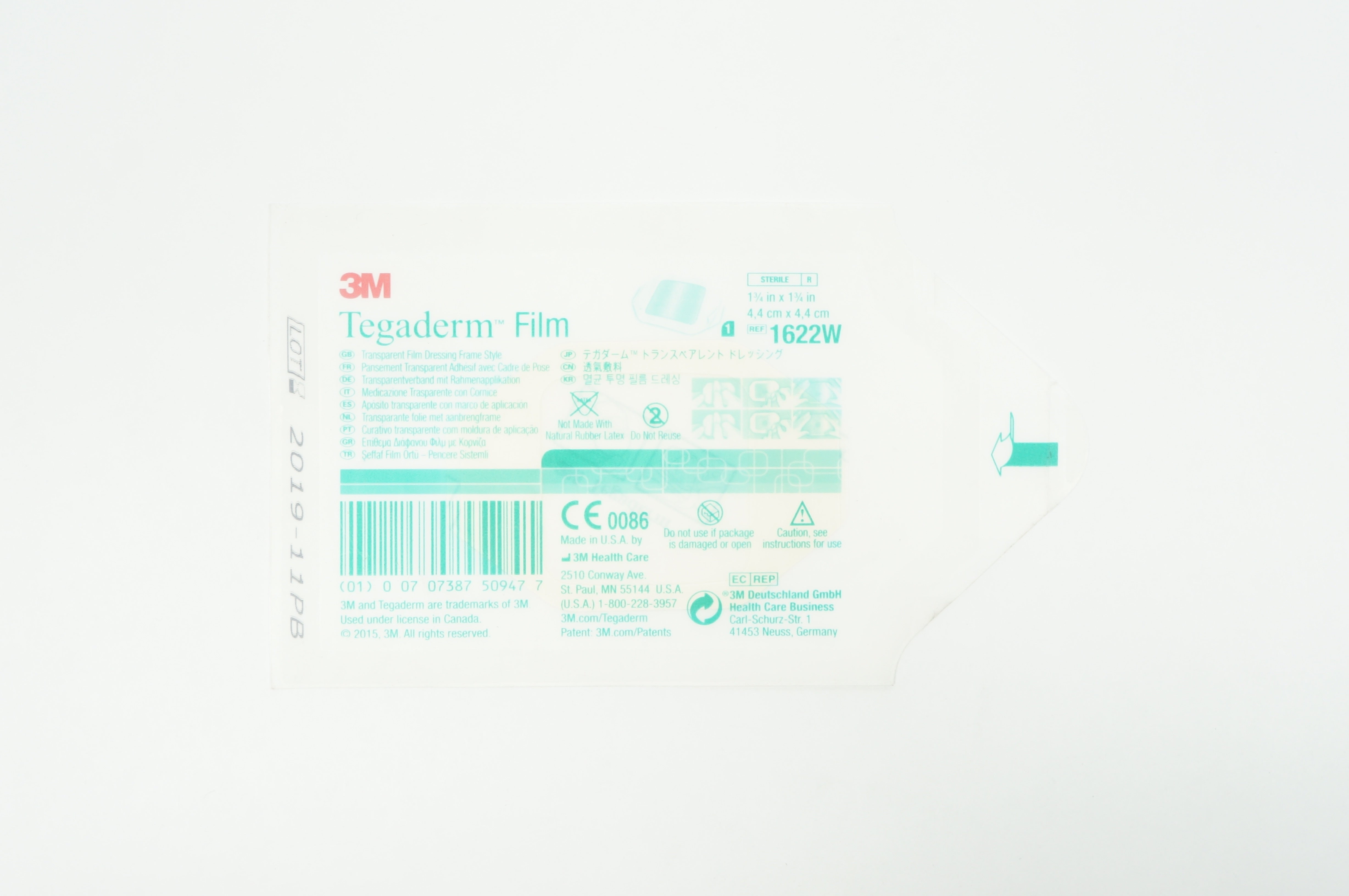 3M 1622W Tegaderm Film Transparent Film Dressing Frame Style 1-3/4 x 1-3/4inch (x)