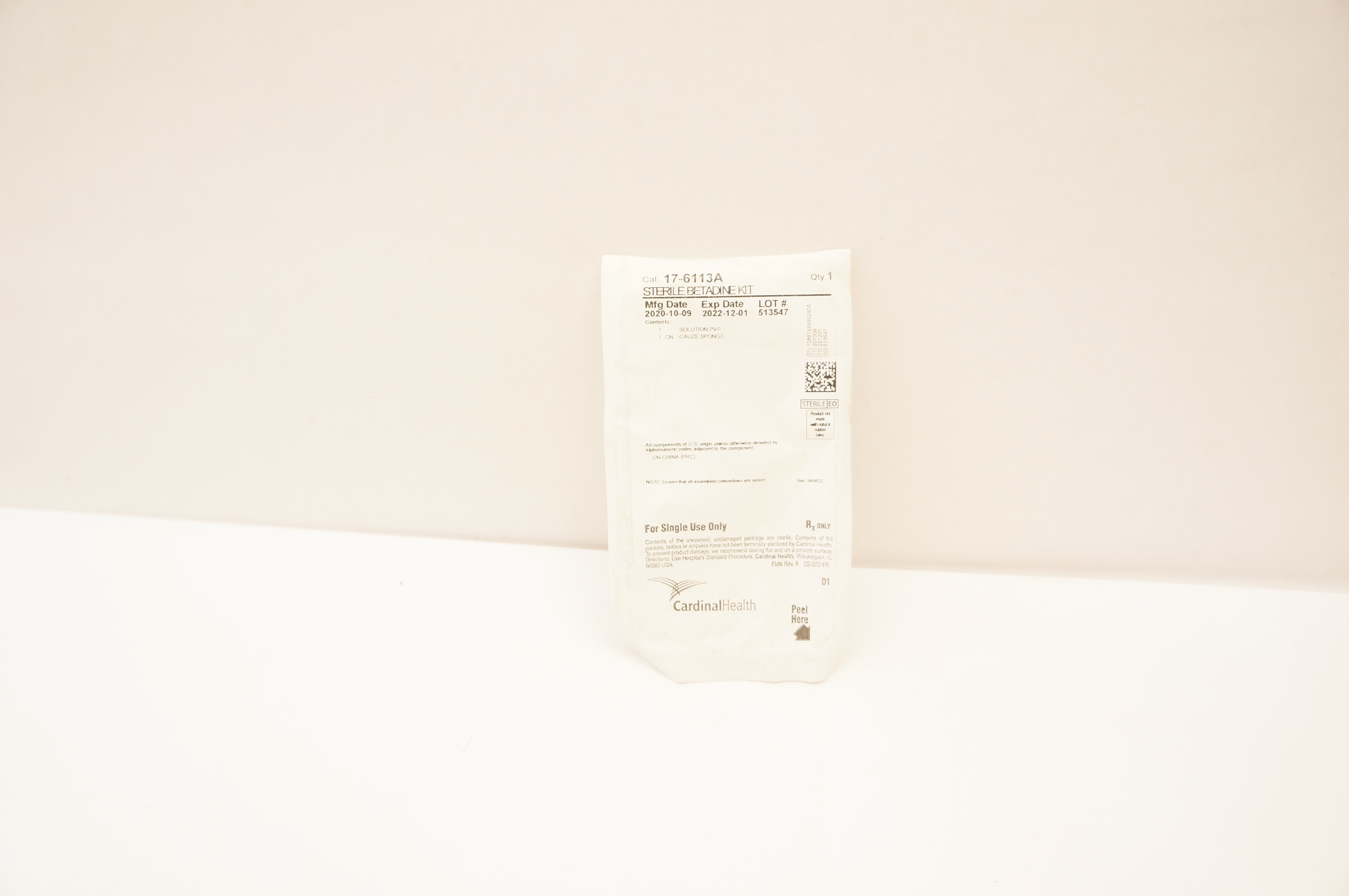 Cardinal Health 17-6113A Sterile Betadine Kit (x)