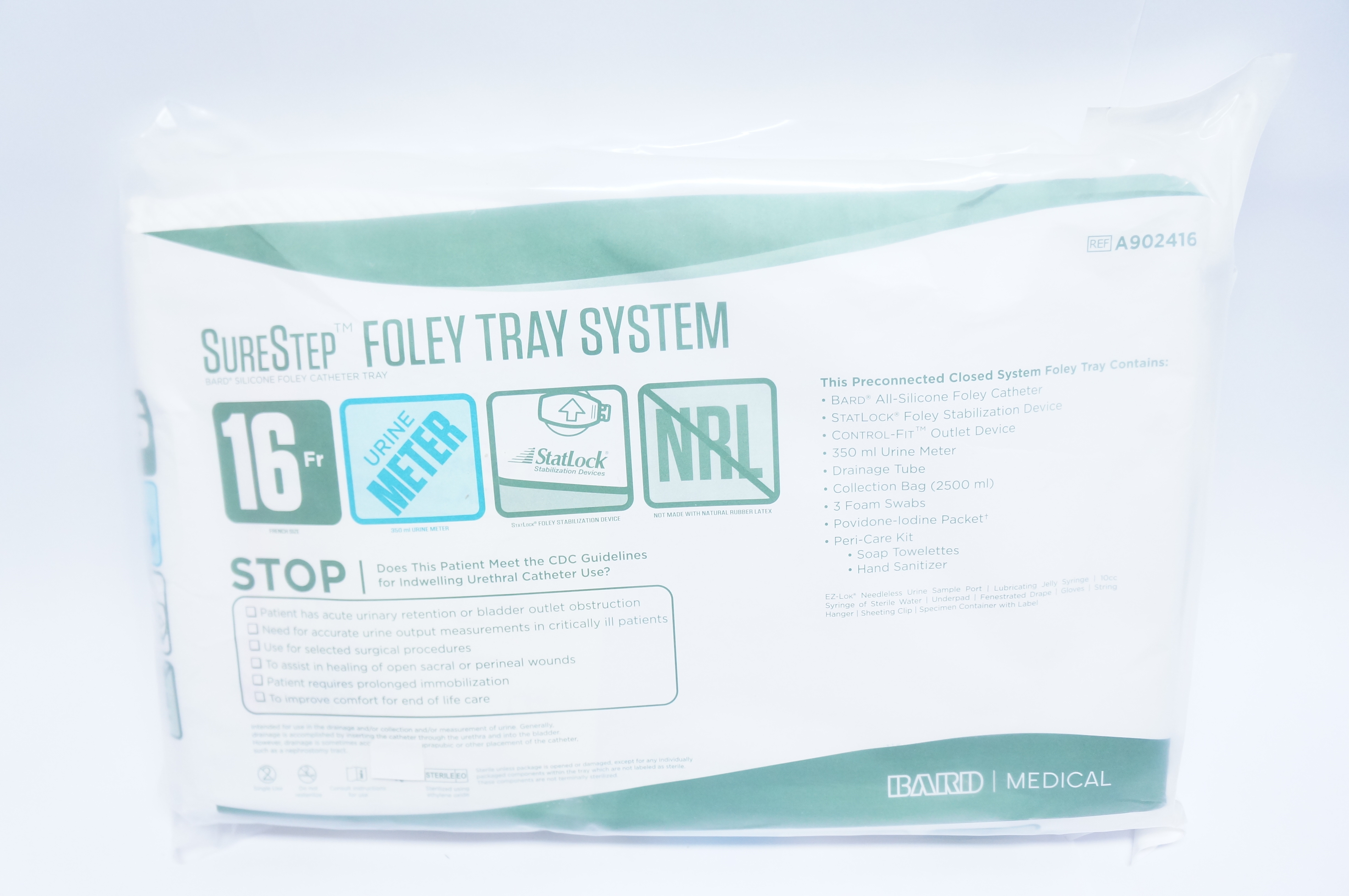 Bard A902416 SureStep Foley Tray System 16Fr.