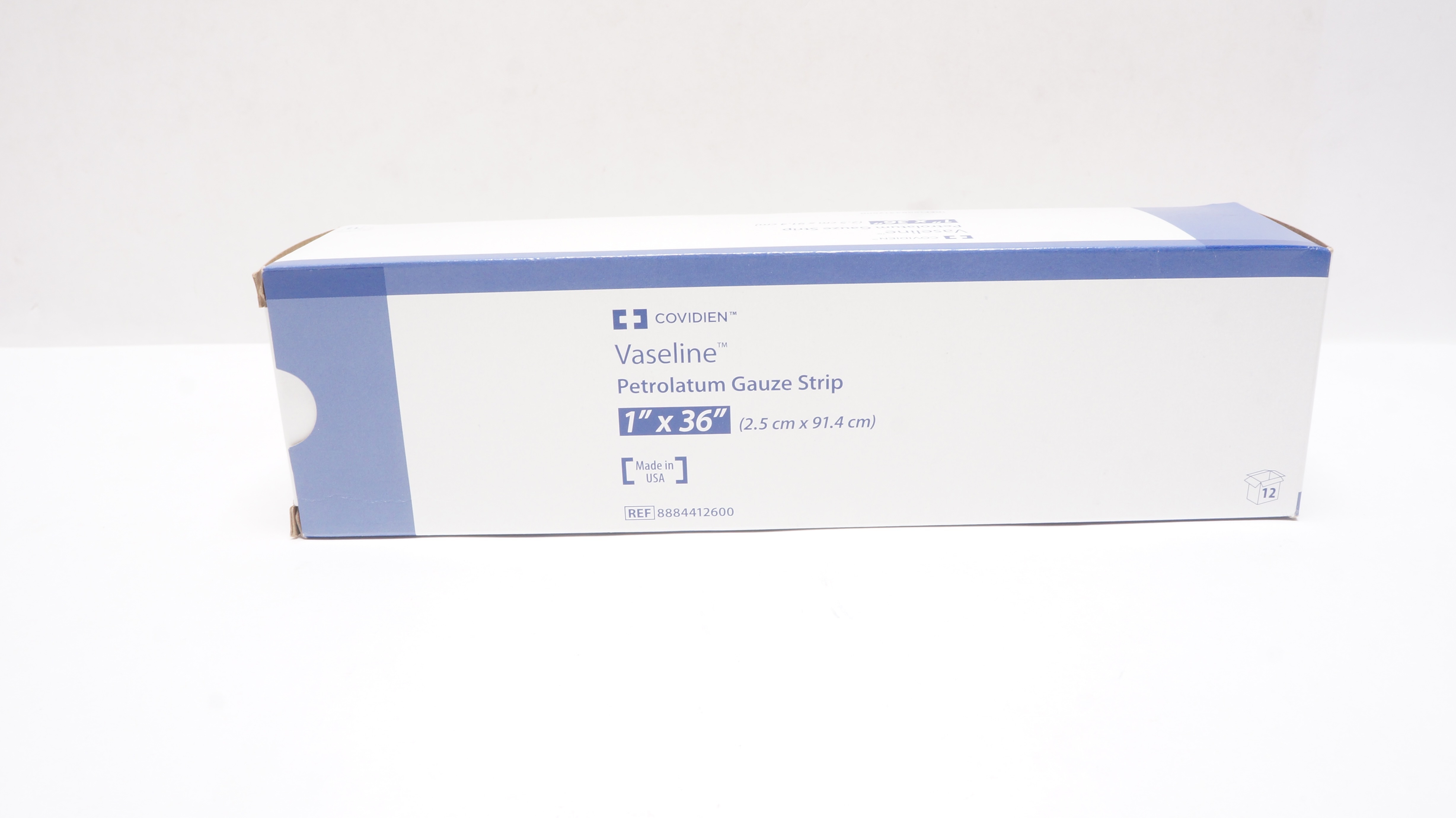 Covidien 8884412600 Vaseline Petrolatum Gauze Strip 1 x 36inch (x) - Box of 12