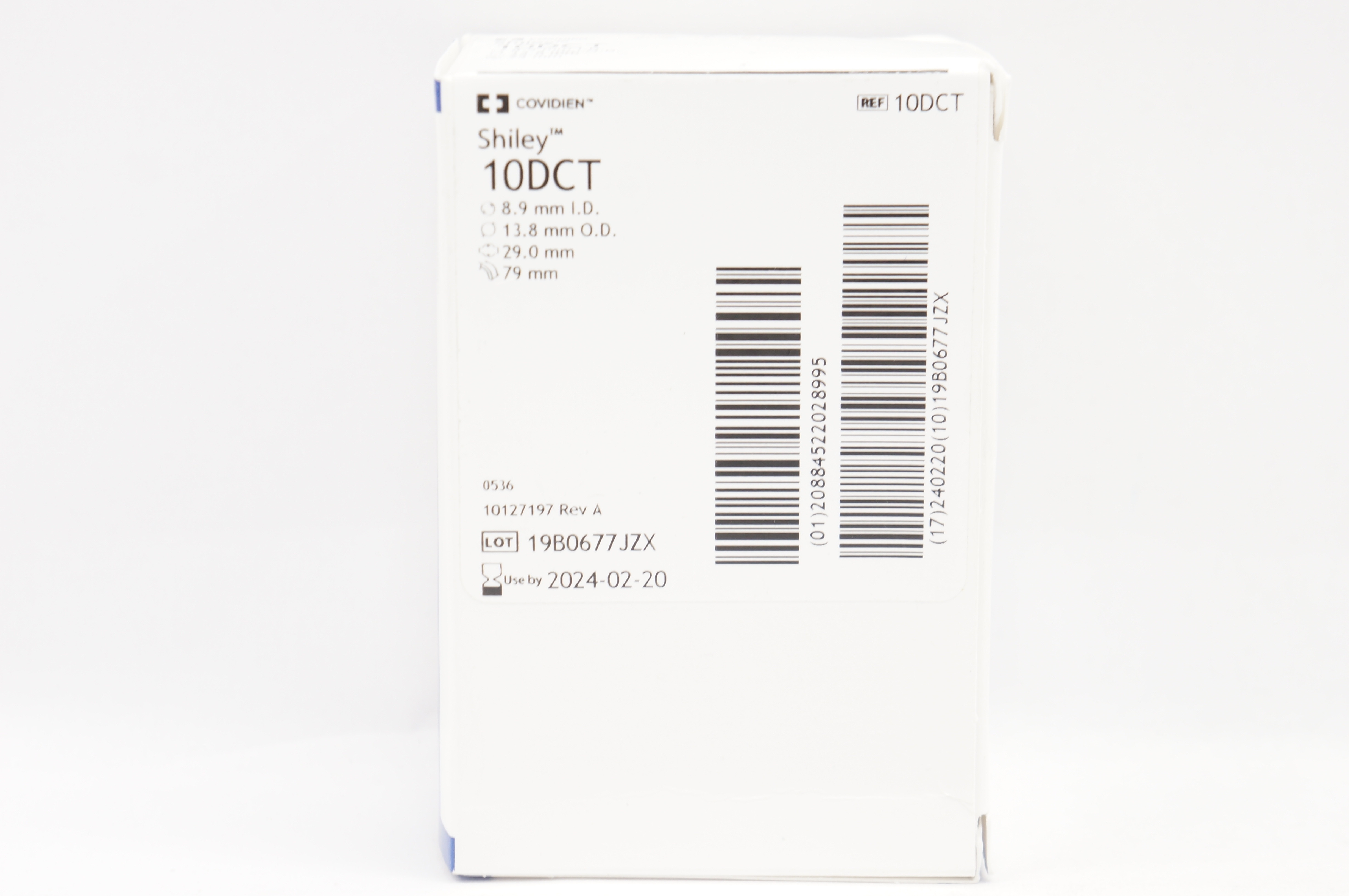 Covidien 10DCT Shiley Tracheostomy Tube Cuffed 8.9ID x 13.8 OD x 29.0 x 79mm