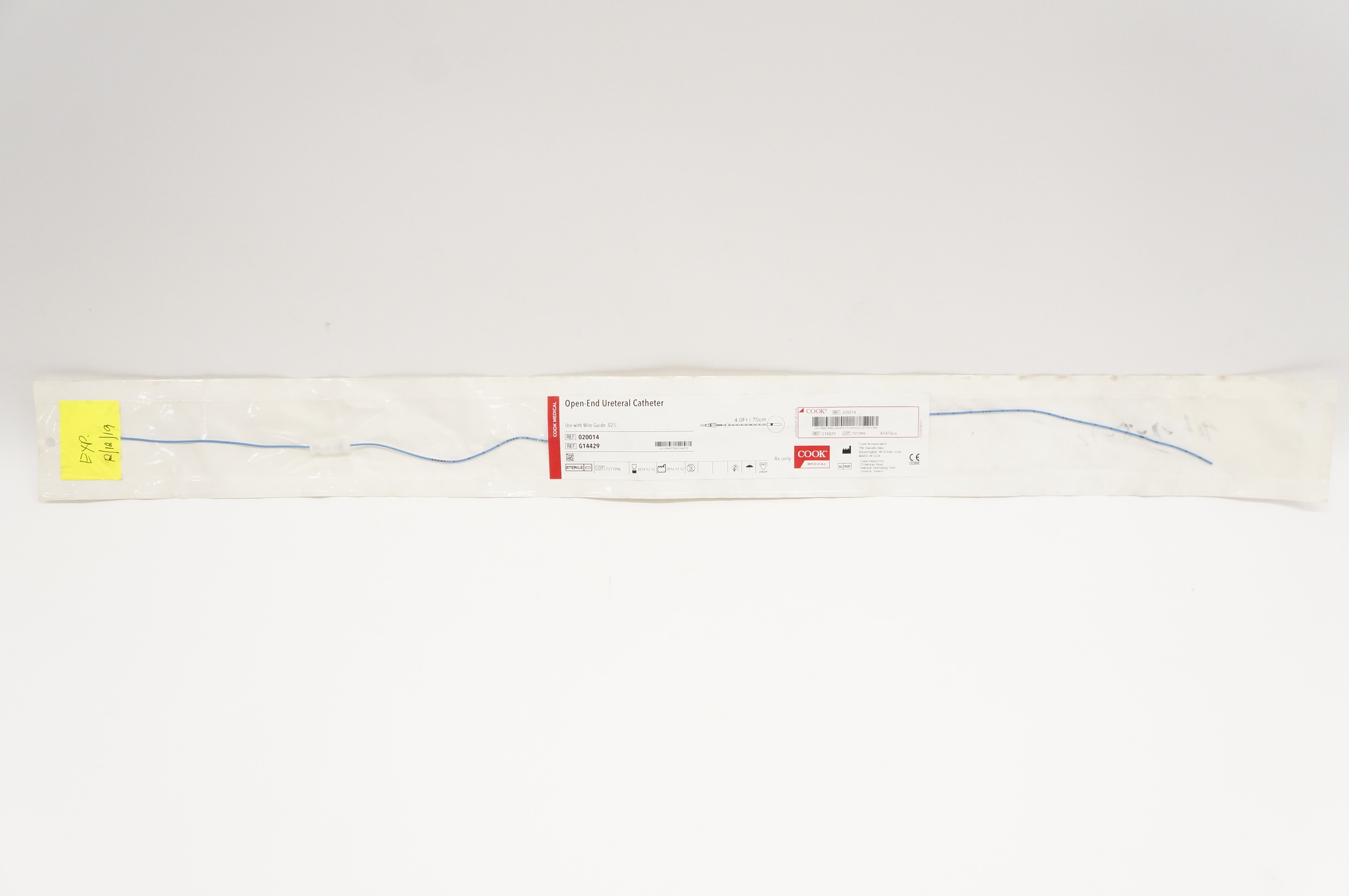 Cook Medical G14429 Open-End Ureteral Cath. 4.0Fr x 70cm (x)