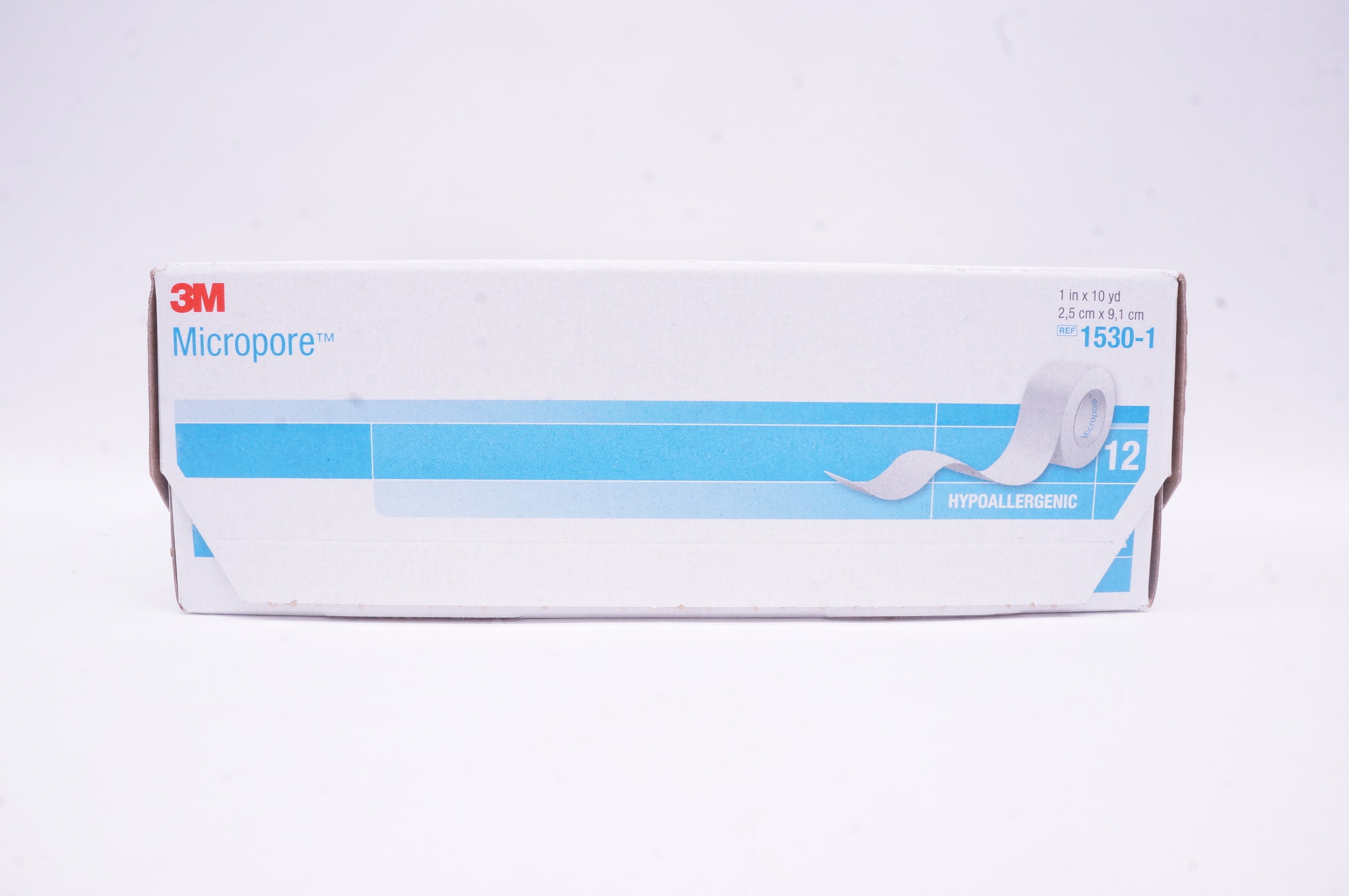 3M 1530-1 Micropore Surgical Tape Hypoallergenic 1inch x 10yd - Box of 12