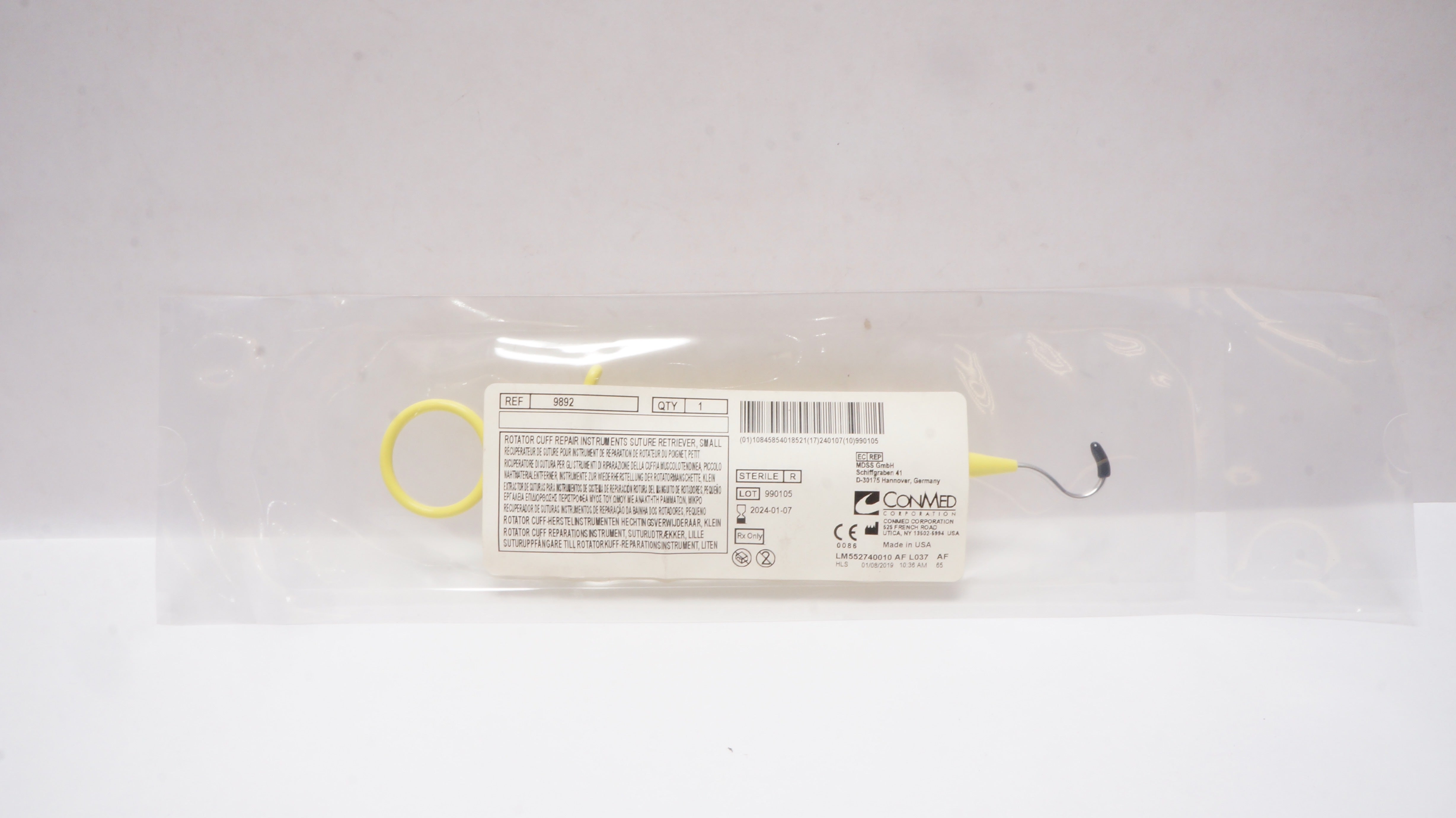 ConMed 9892 Rotator Cuff Repair Instruents Retriever Small (x)