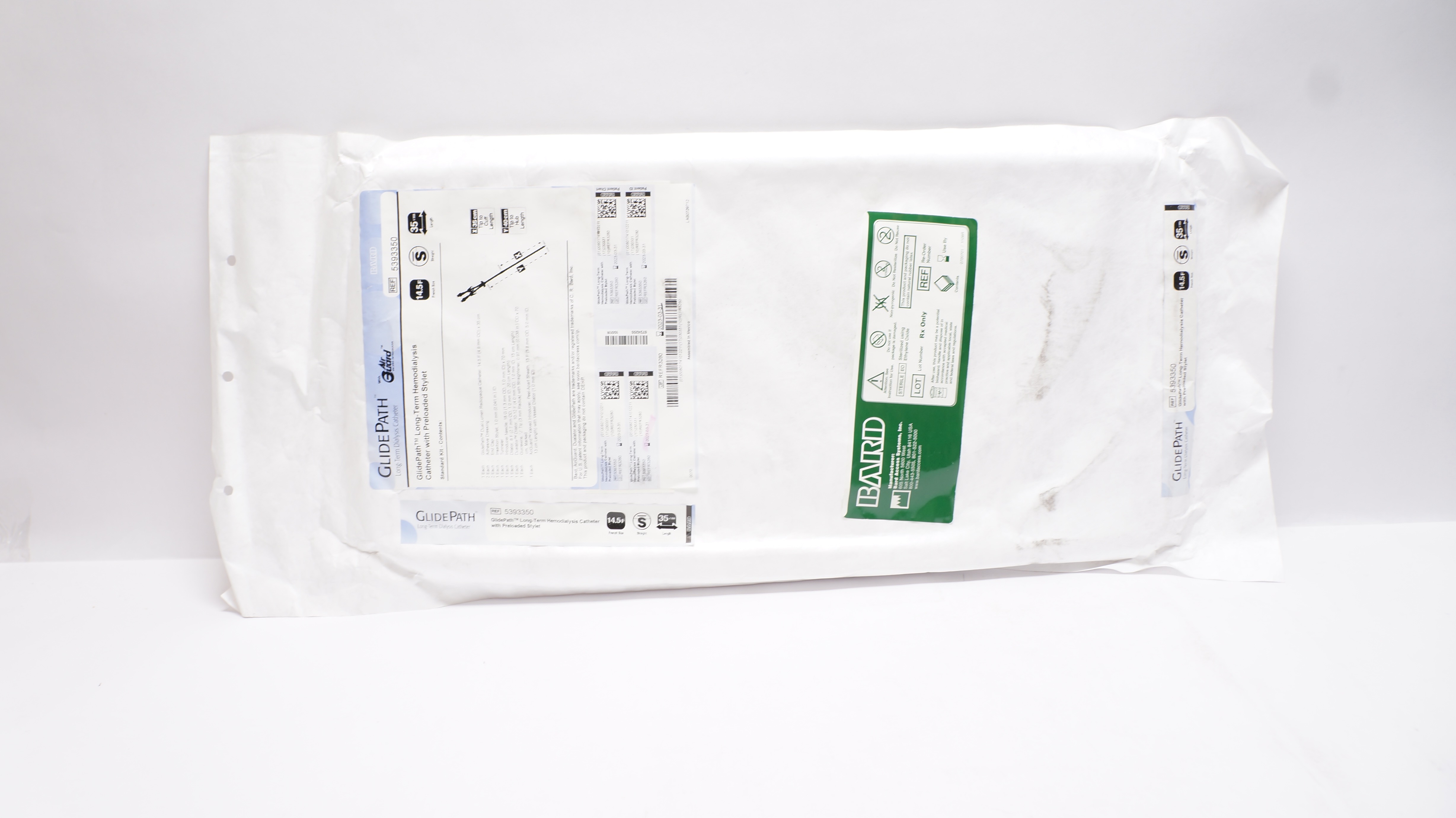 Bard 5393350 GlidePath AirGuard Long-Term Hemodialysis Cath. 14.5F x 35cm (x)