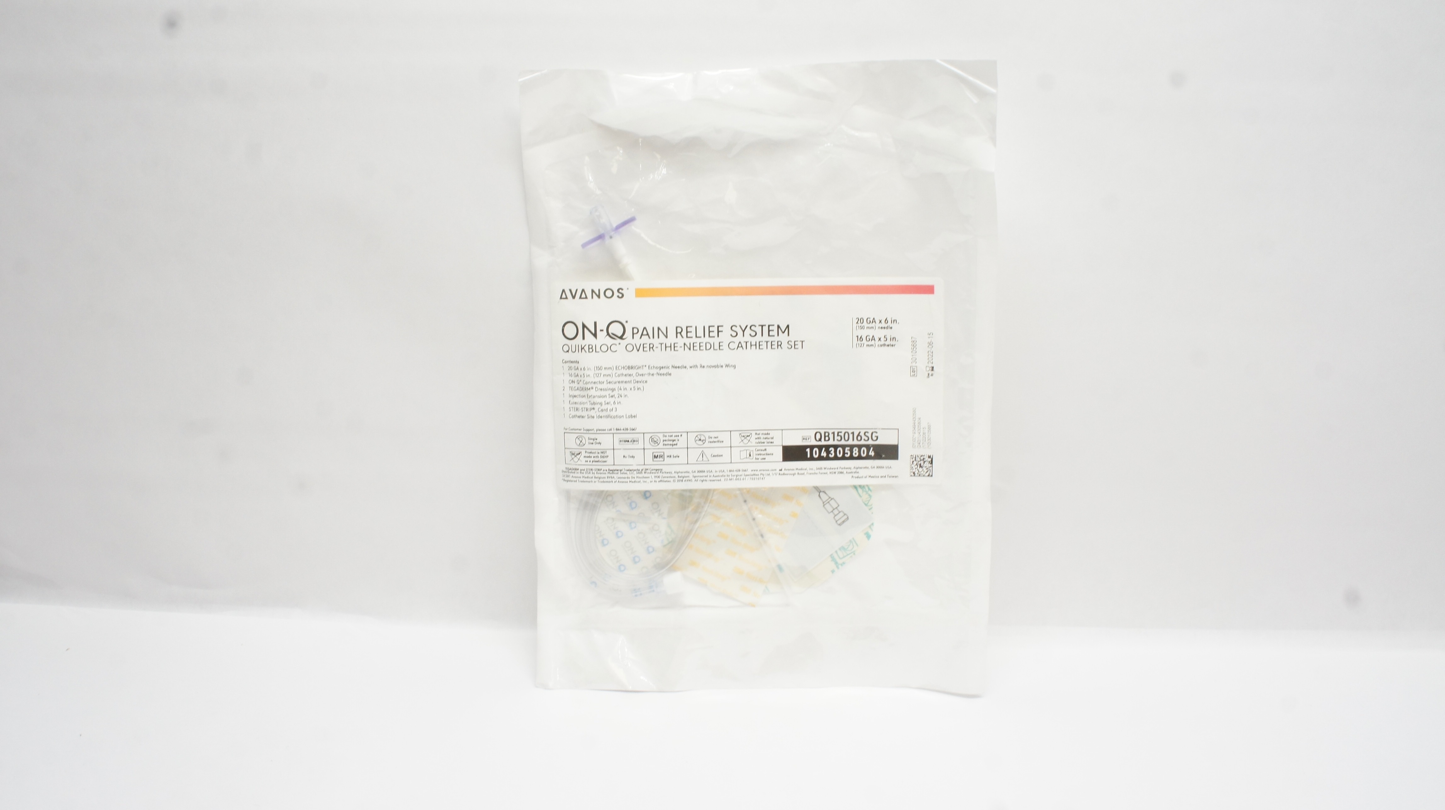 Avanos QB15016SGC Quikbloc Over-The-Ndle Cath. Set 20Ga x 6inch 16Ga x 5inch (x)