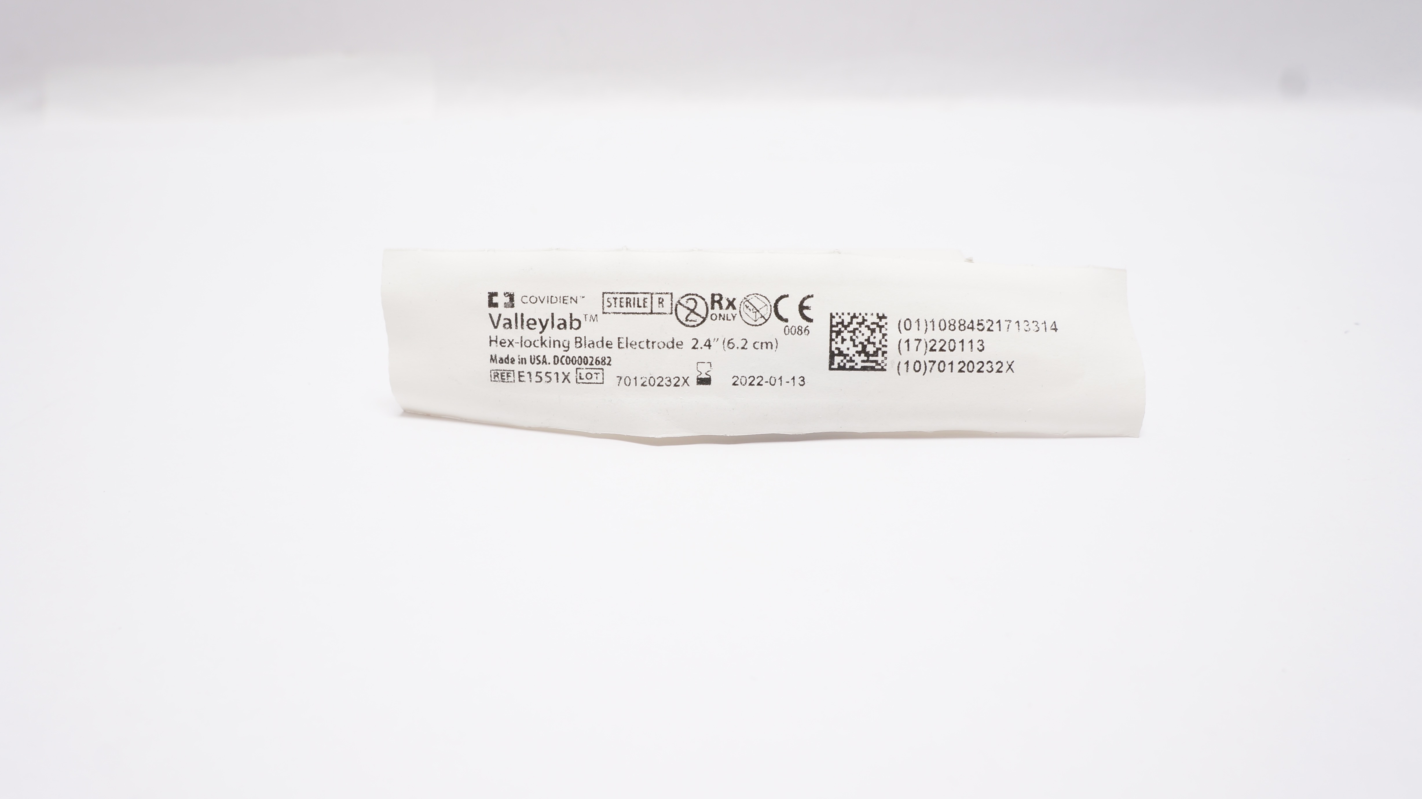 Covidien E1551X Valleylab Hex-Locking Blade Electrode 2.4inch (x)