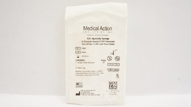 Medical Action 7102 O.R. Specialty K-Dissector Sponge 9/16 x 1/4inch - Pack of 5