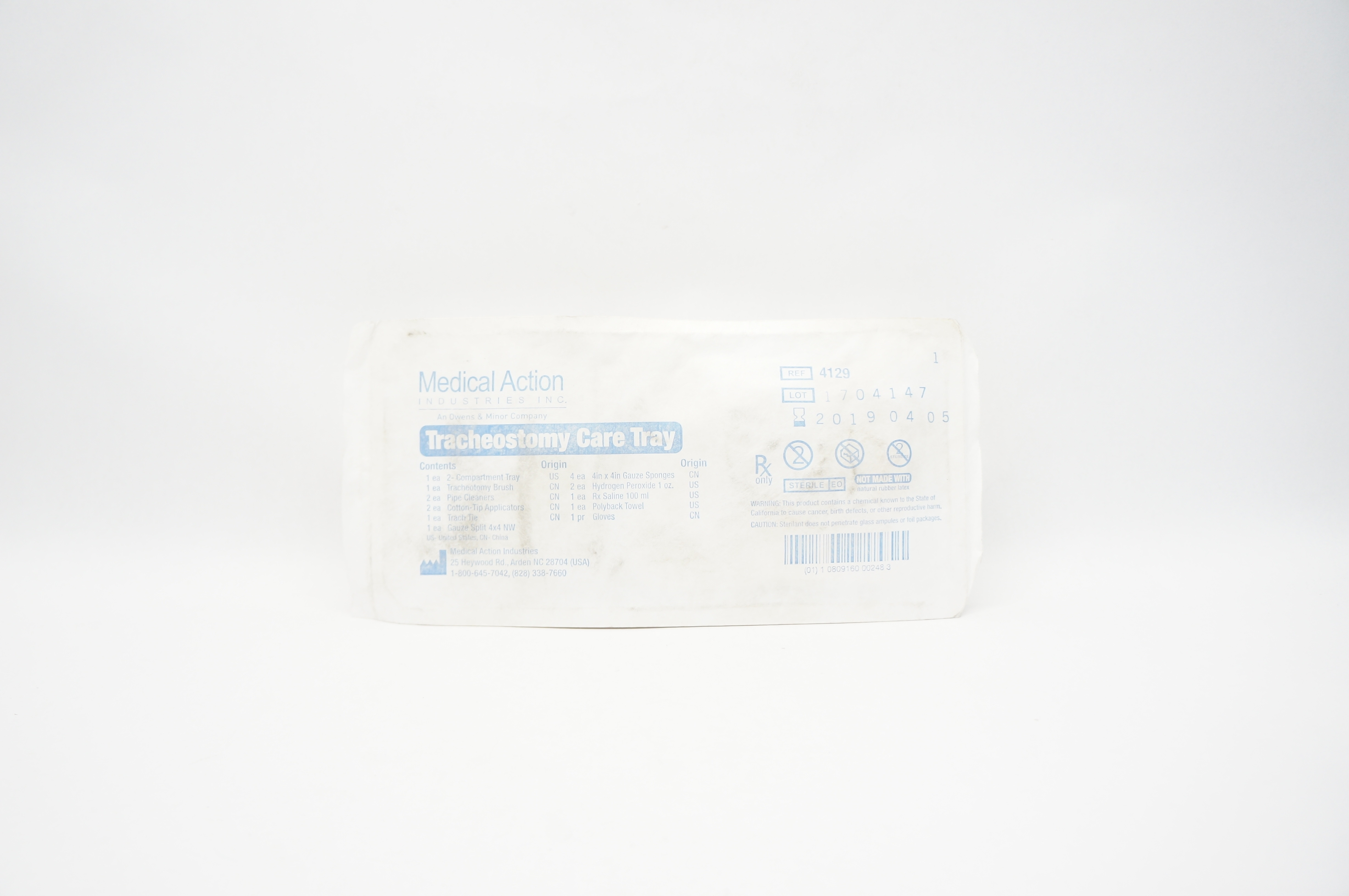 Medical Action Industries 4129 Tracheostomy Care Tray (x)