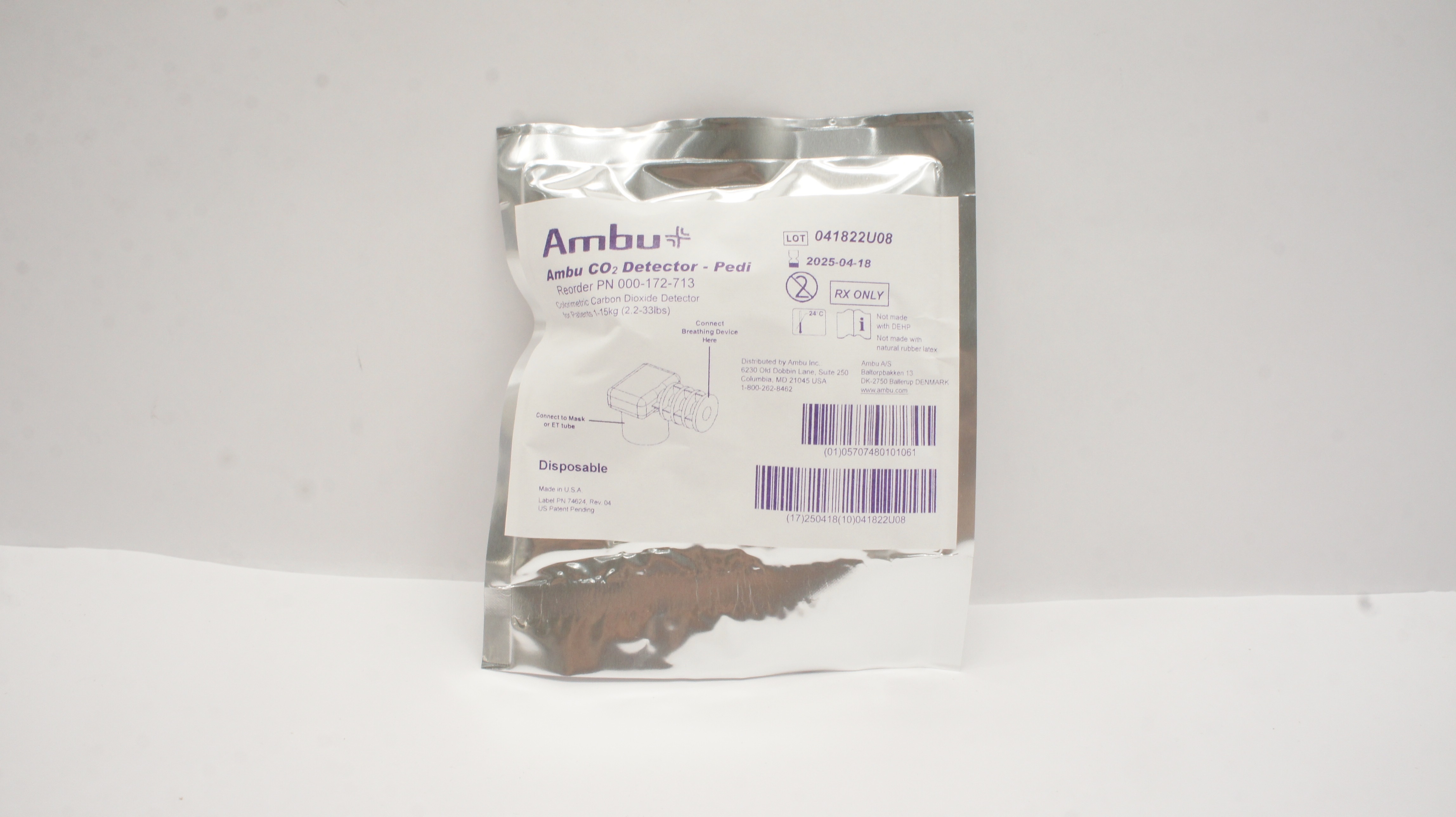 AMBU PN 000-172-713 CO2 Detector-Pedi Colorimetric Detector 2.2-33lbs