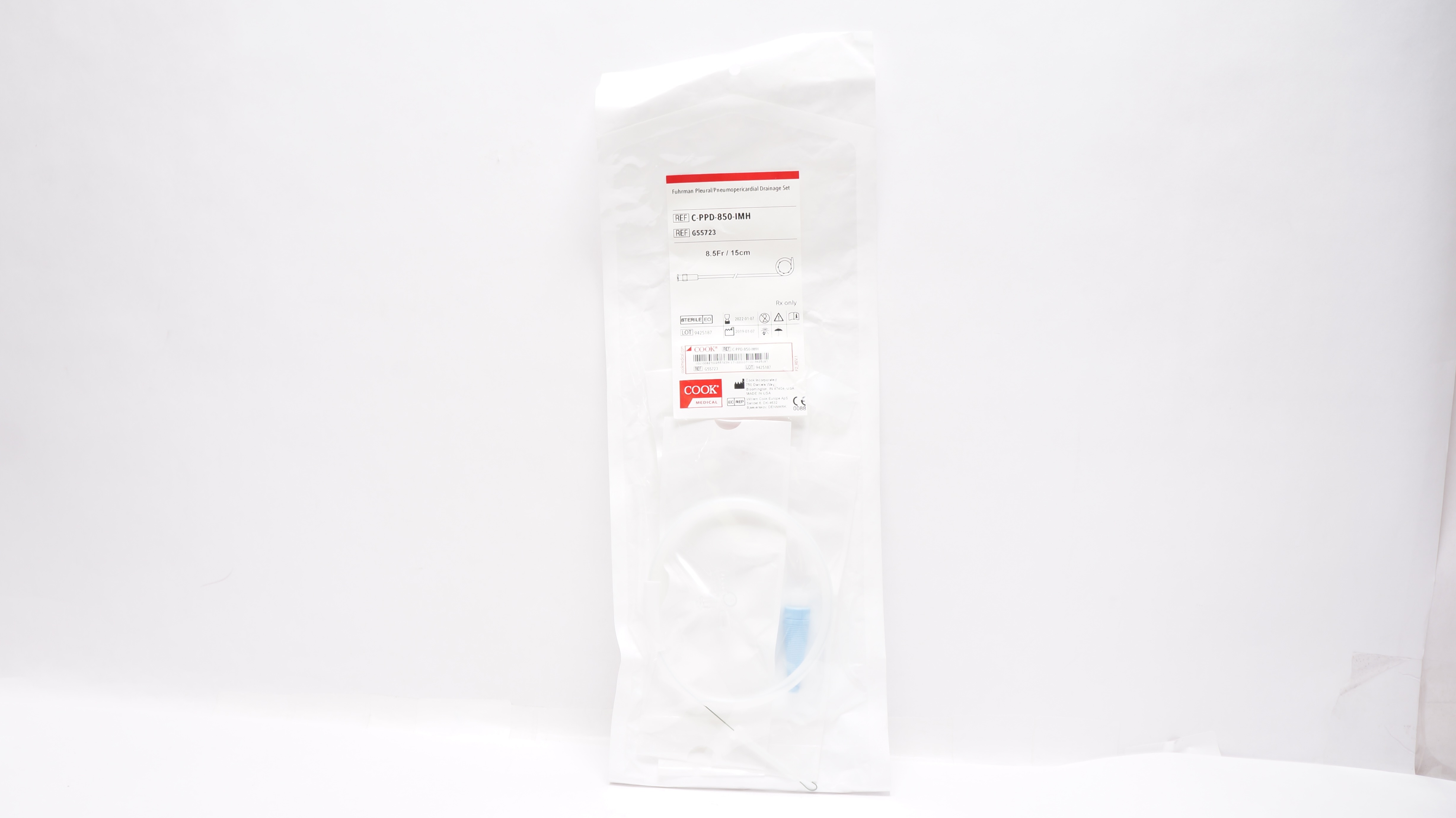 Cook Medical G55723 Fuhrman Pleural/Pneumopericardial Drainage Set 8.5Fr (x)