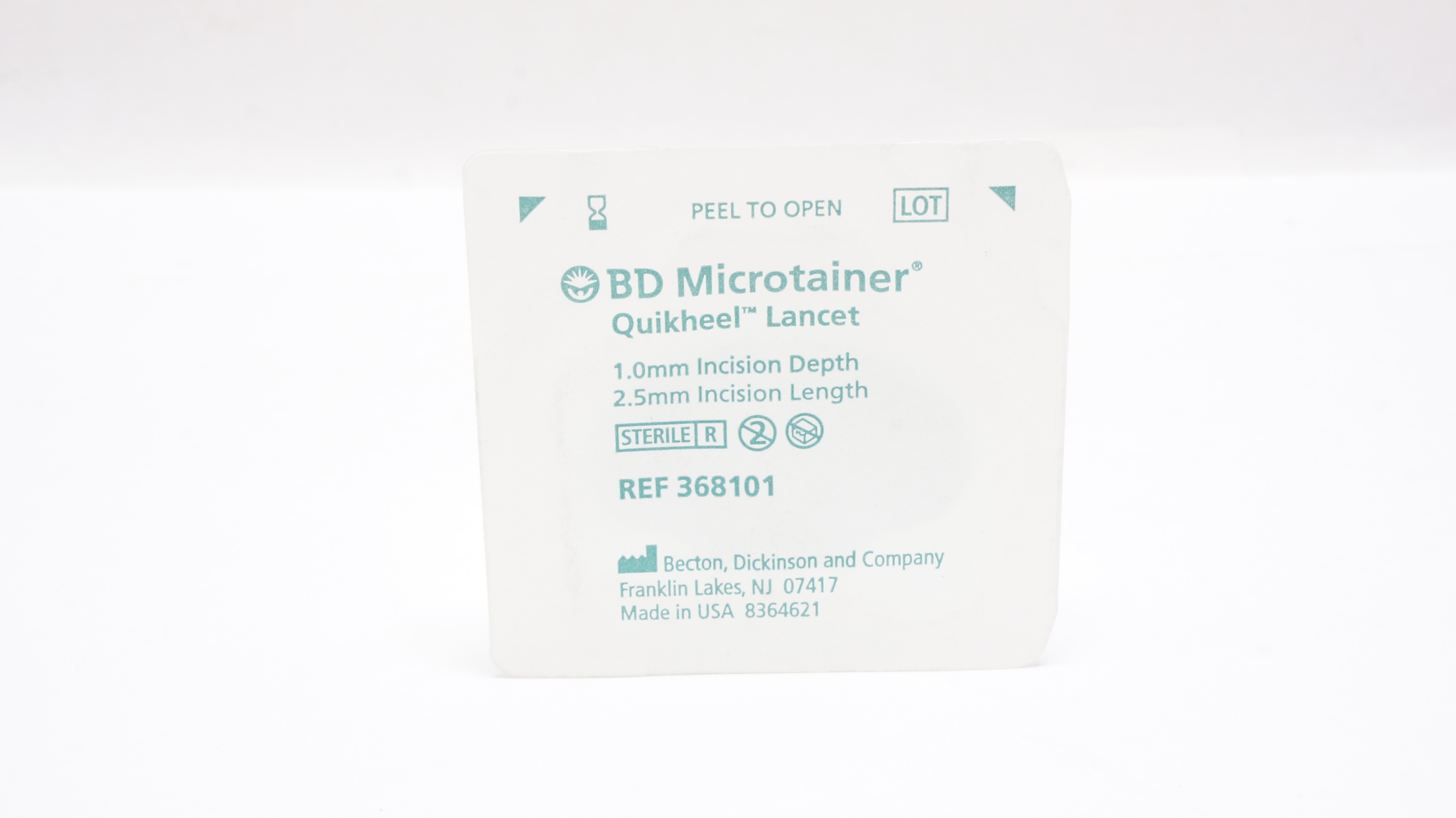 BD 368101 Microtainer Quikheel Lancet 1.0mm x 2.5mm