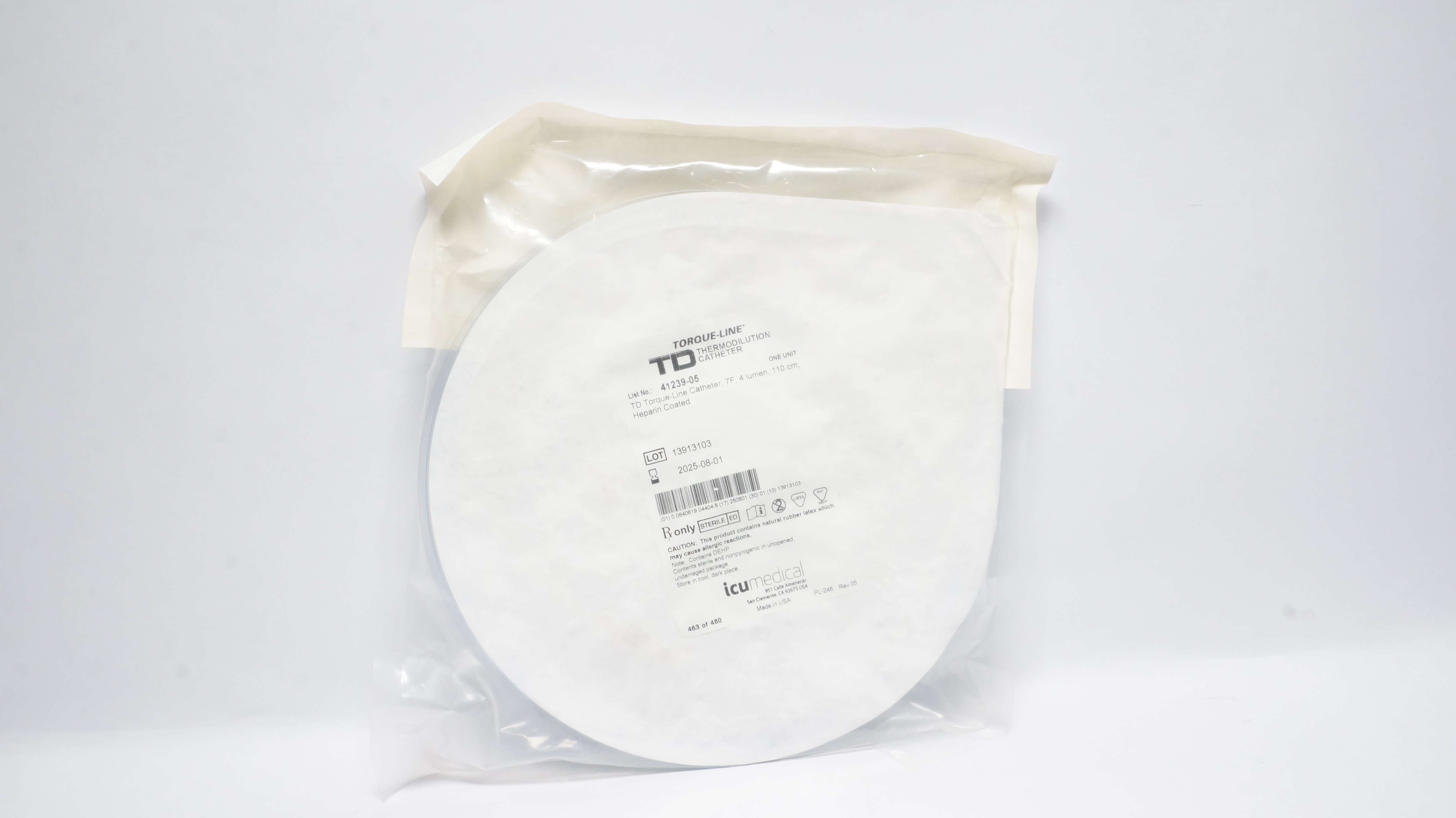 Icu Medical 41239-05 TD Torque-Line Thermodilution Catheter 7F 4Lumen 110cm (x)
