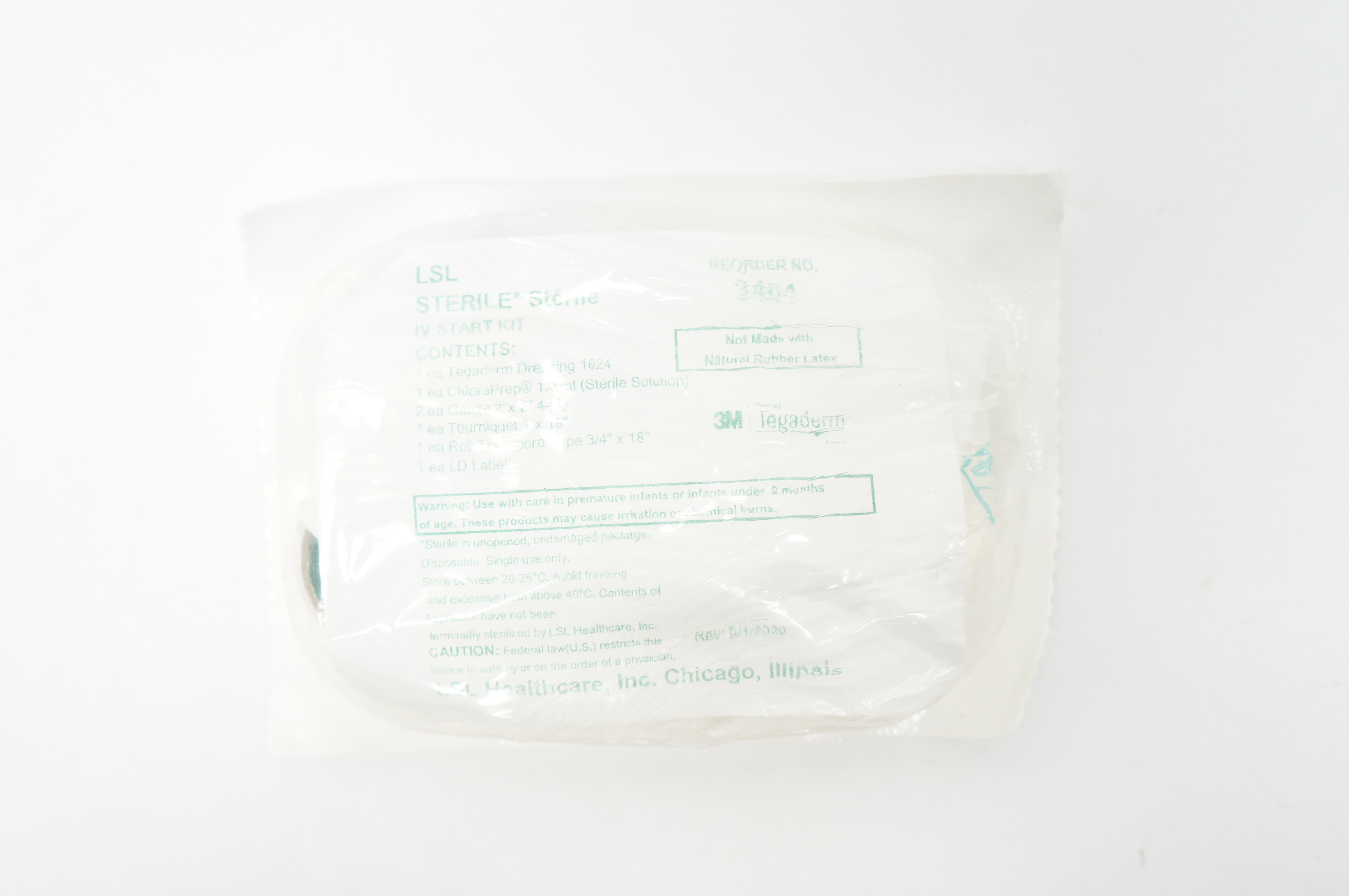 3M 3464 Tegaderm LSL Sterile IV Start Kit