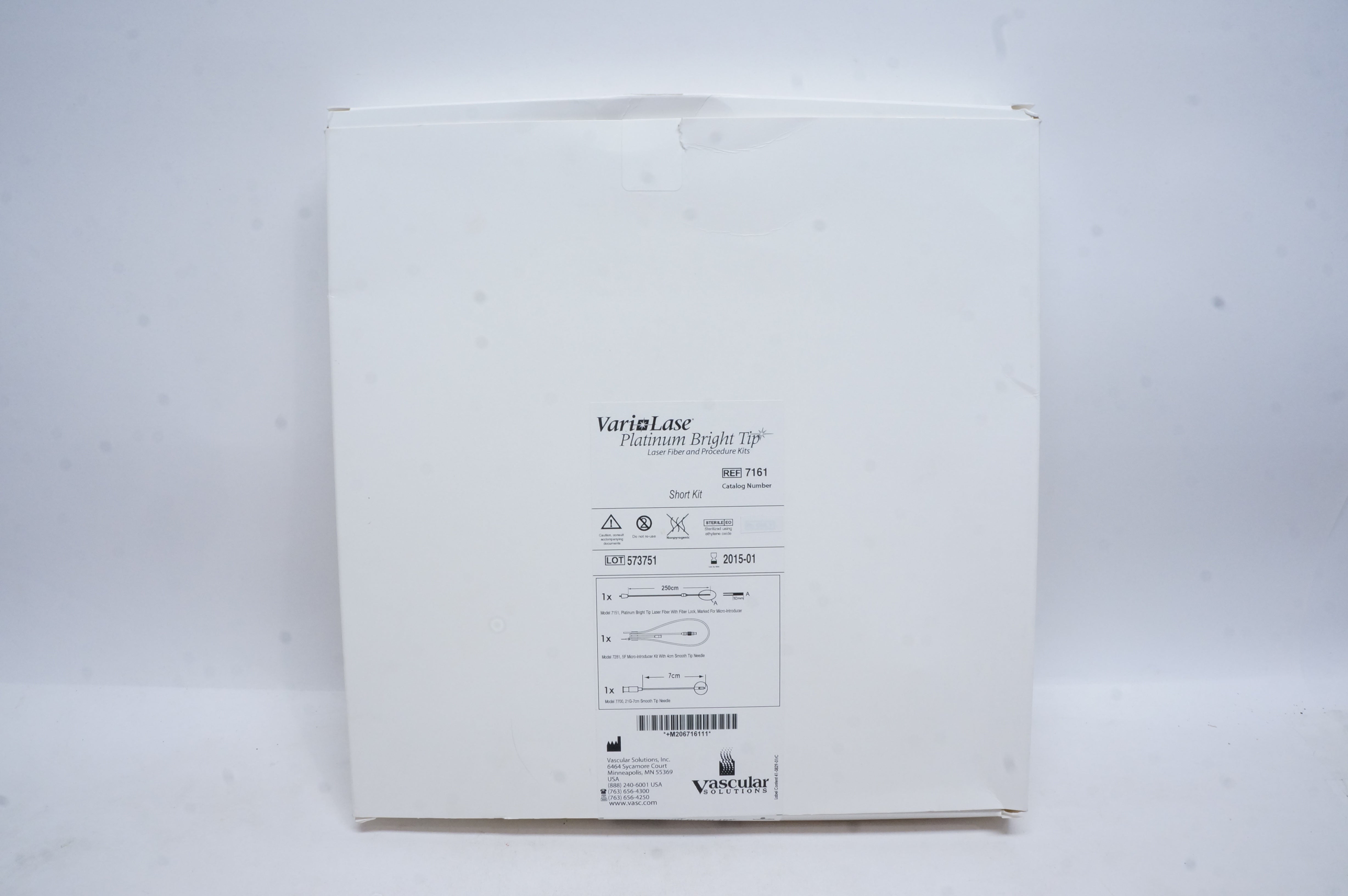 Vascular 7161 VariLase Platinum Bright Tip Laser Fiber, Short Kit (x)