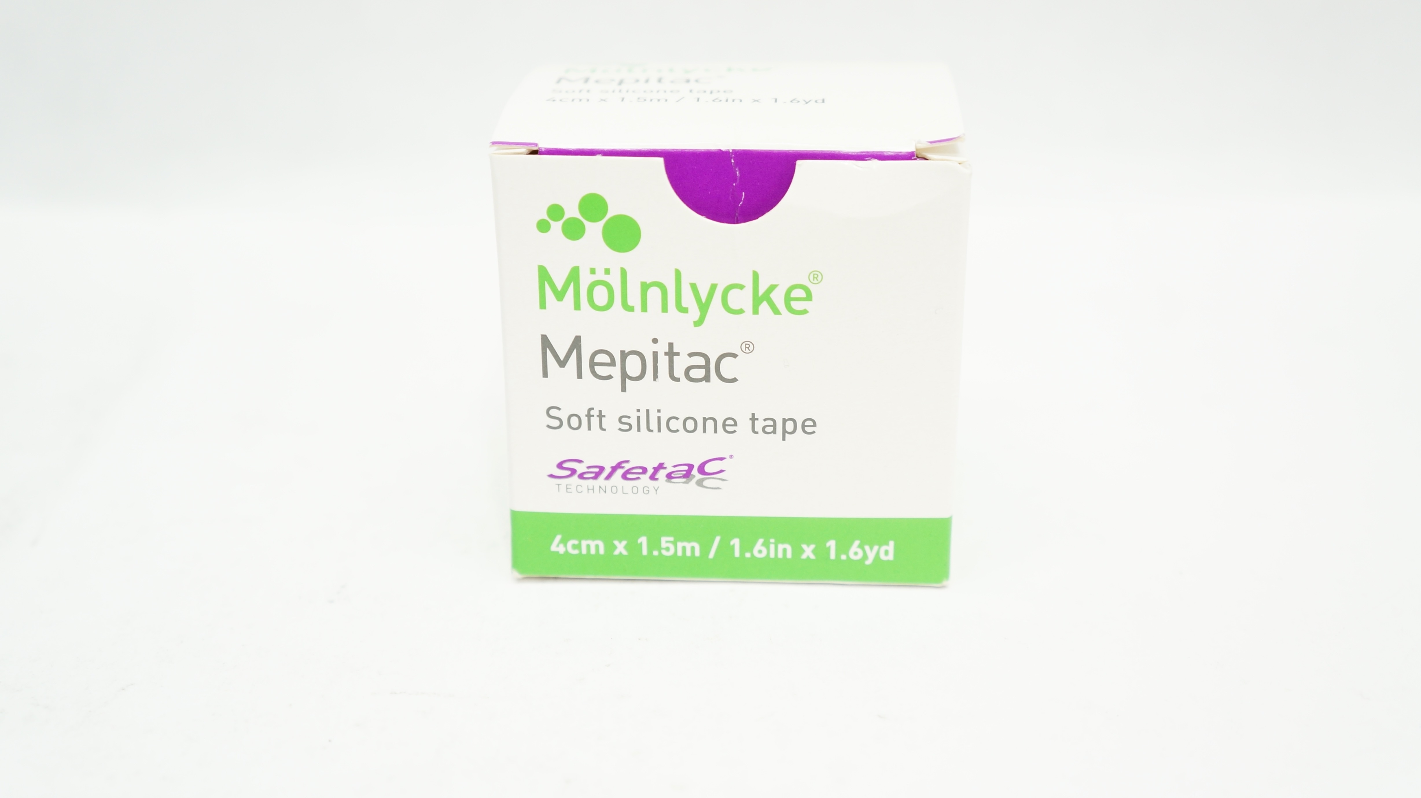 Molnlycke HealthCare 298400 Mepitac Safetac Soft Silicone Tape 1.6inch x 1.6yd