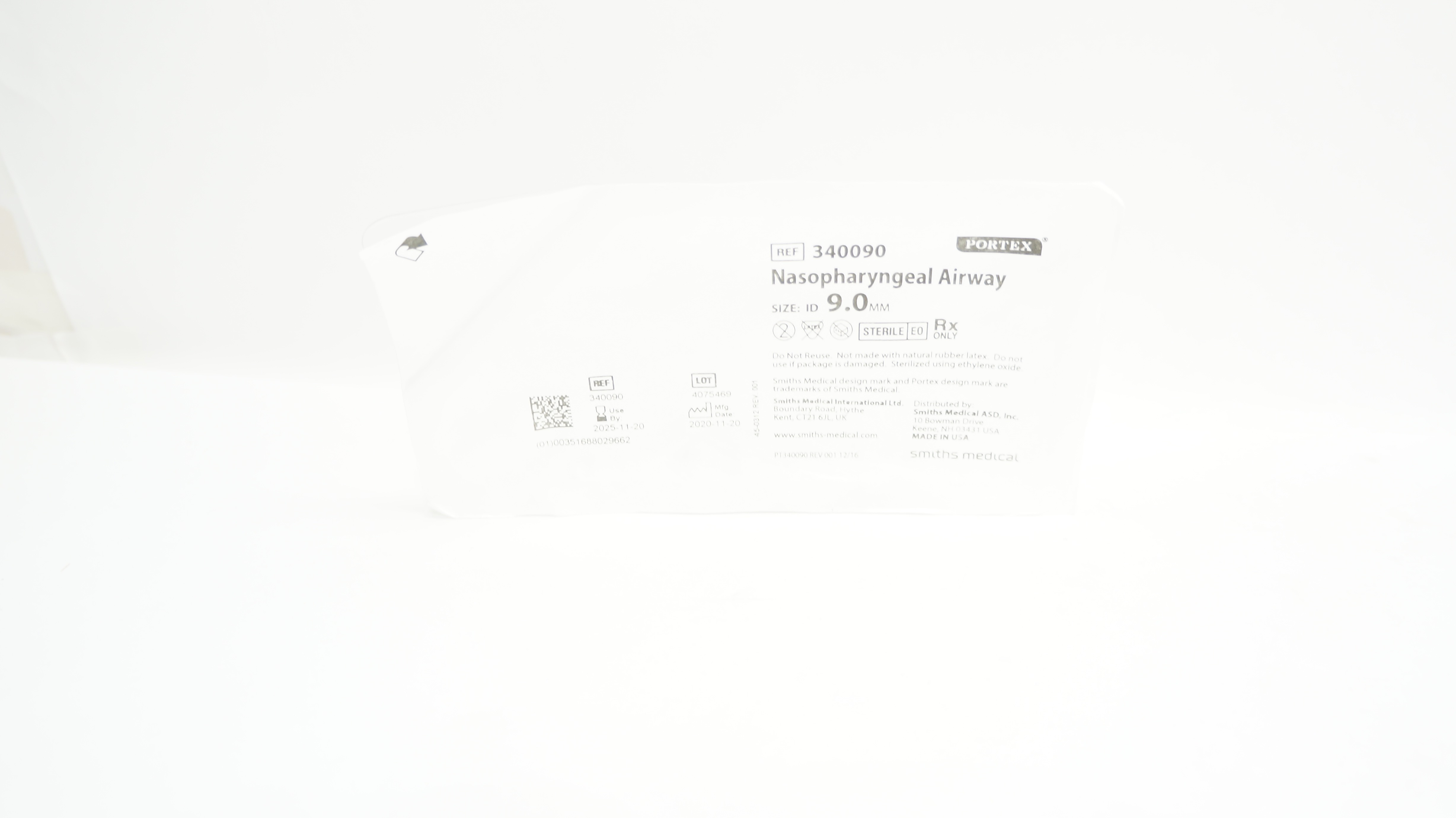 Smiths Medical 340090 Portex Nasopharyngeal Airway Size 9.0mm ID