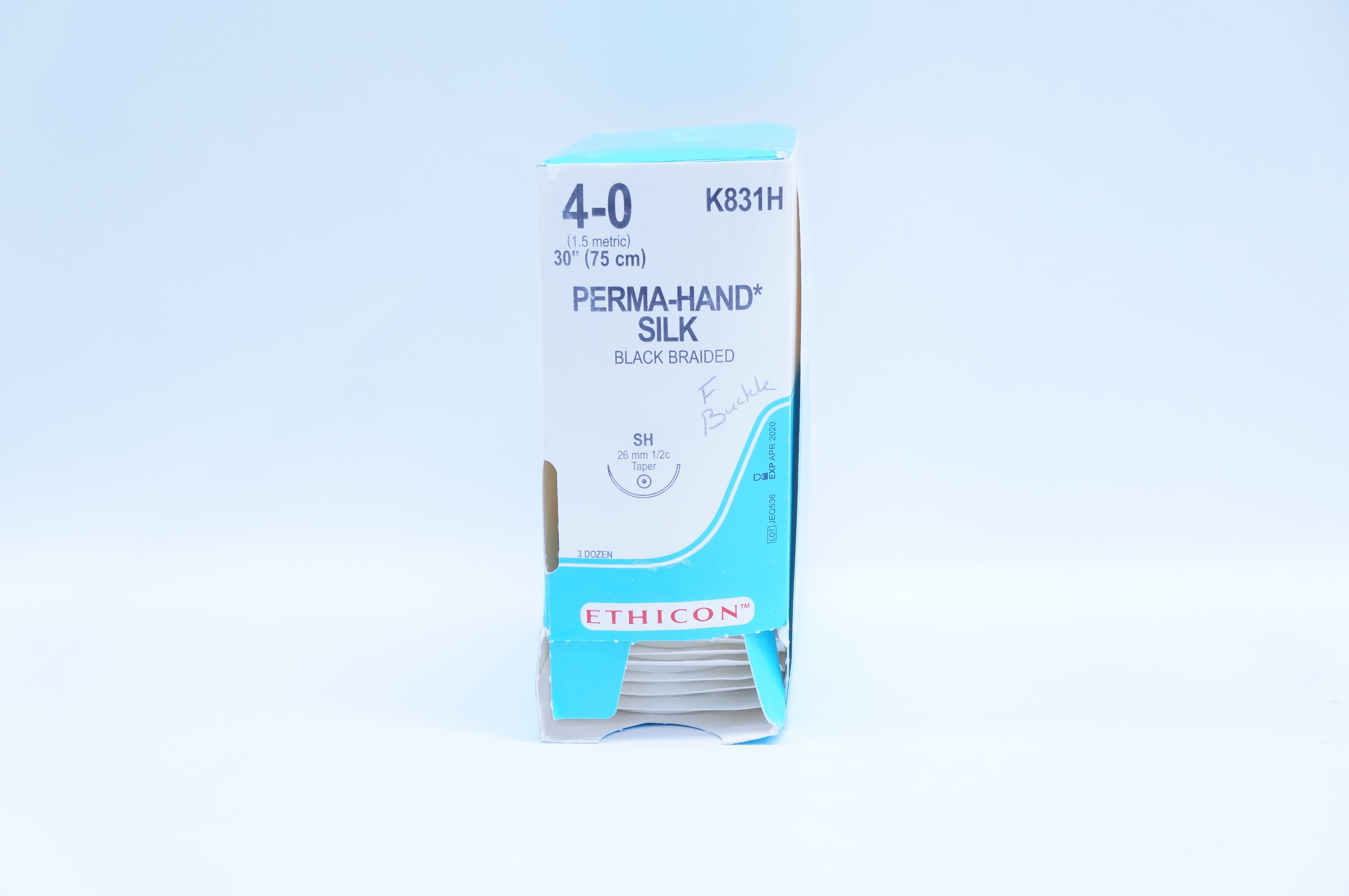 Ethicon K831H 4-0 Perma-Hand Silk SH 26mm 1/2c Taper, 30inch - Box of 36 (x)