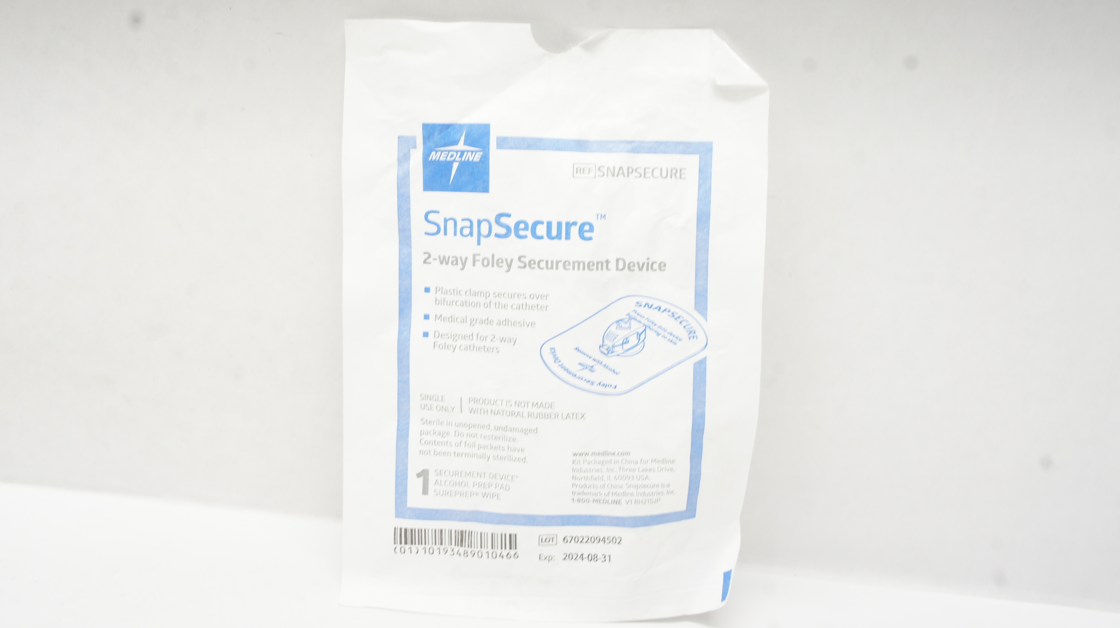 Medline SNAPSECURE SnapSecure 2-Way Foley Securement Device