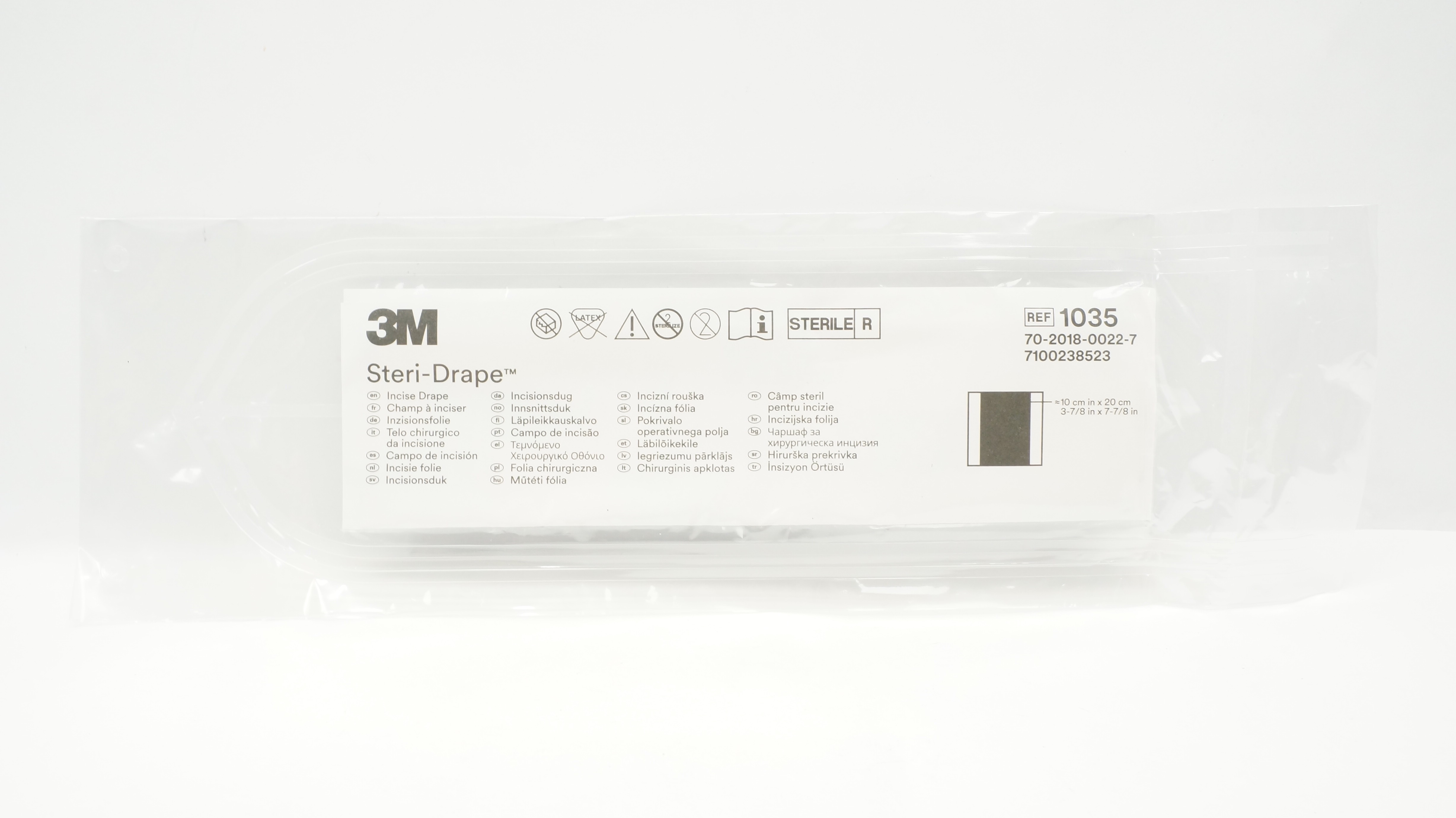 3M 1035 Steri-Drape Incise Drape 3-7/8inch x 7-7/8inch
