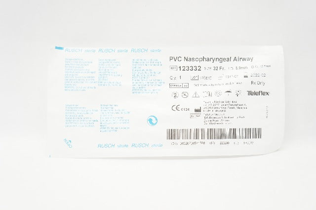 Teleflex 123332 PVC Nasopharyngeal Airway, Size 32 Fr x 8.0mm ID x 10.7mm OD (x)