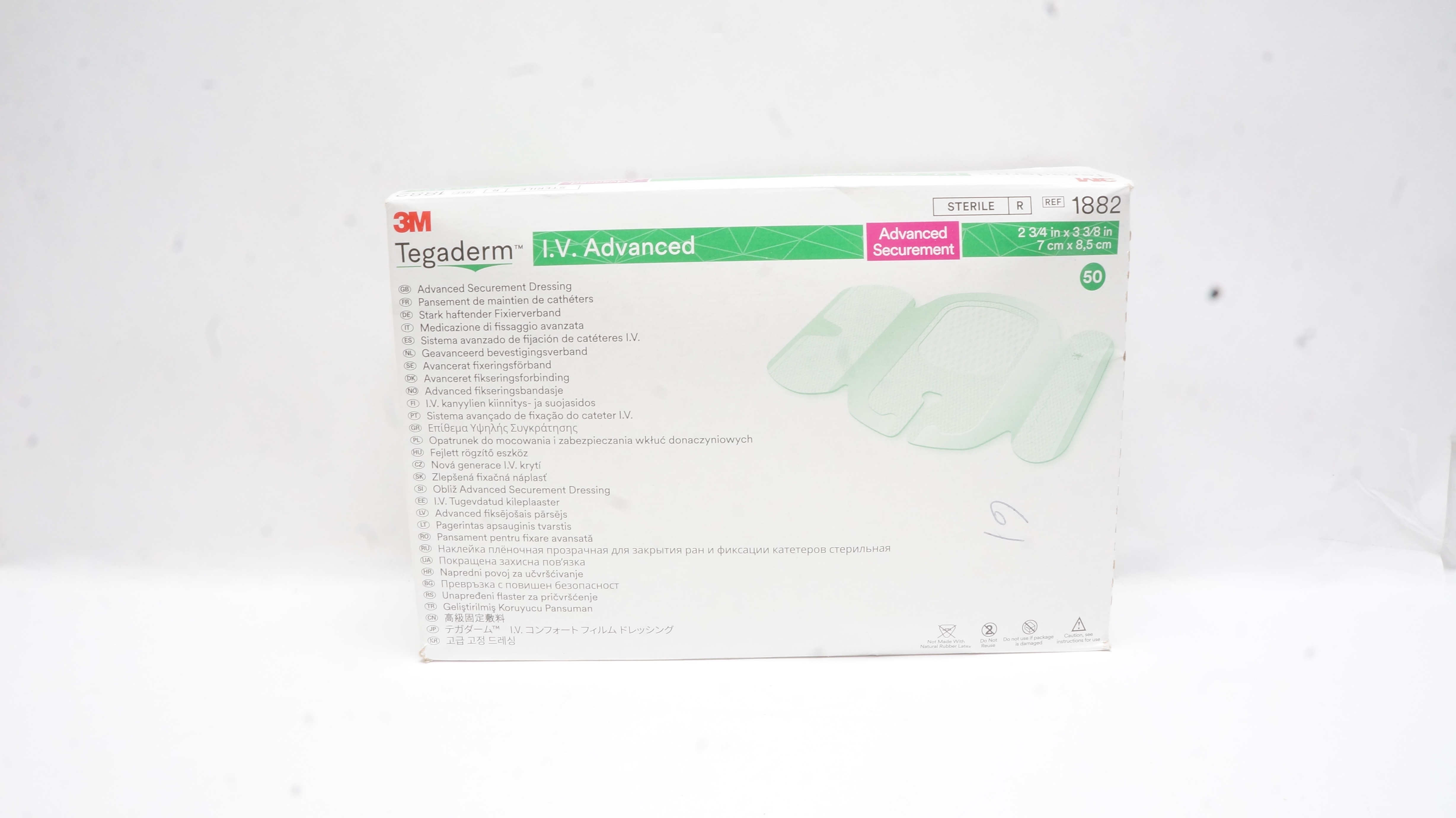 3M 1882 Tegaderm IV Advanced Securement Dressing 2-3/4 x 3-3/8 inch(x)-Box of 50
