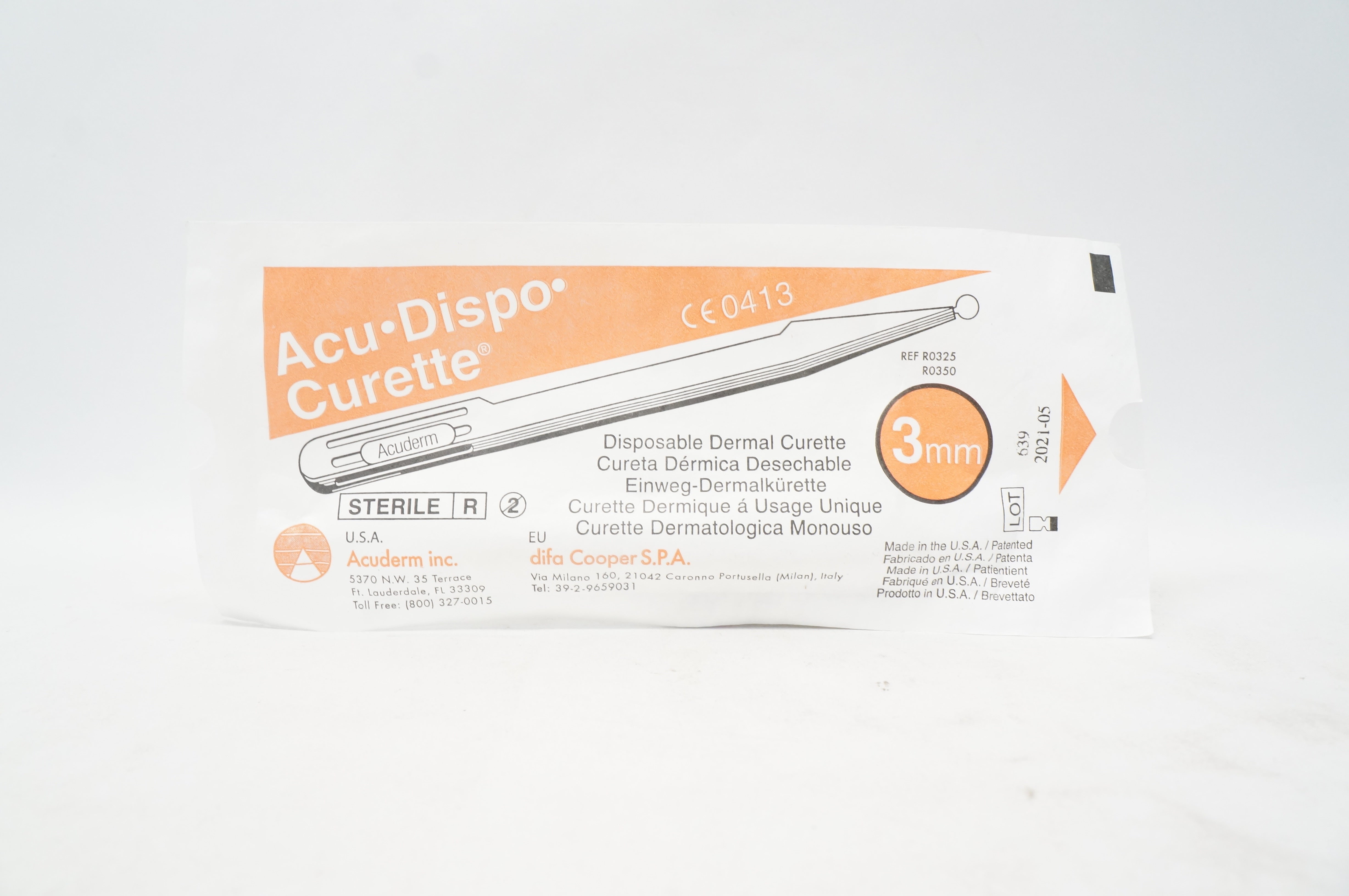 Acuderm R0325 Acu Dispo Curette 3mm (x)