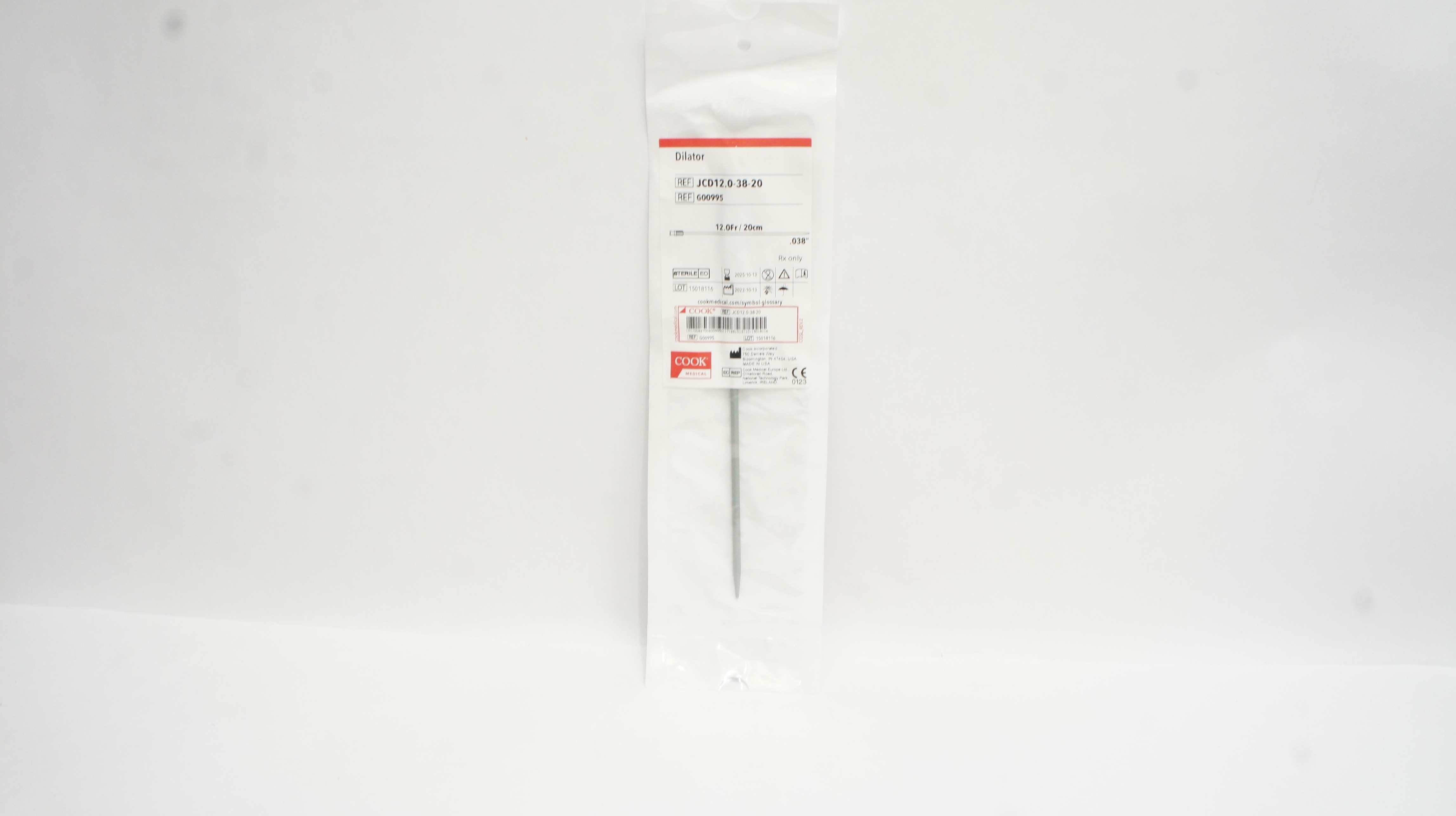 Cook Medical G00995 Dilator 12.0Fr/20cm x .038inch