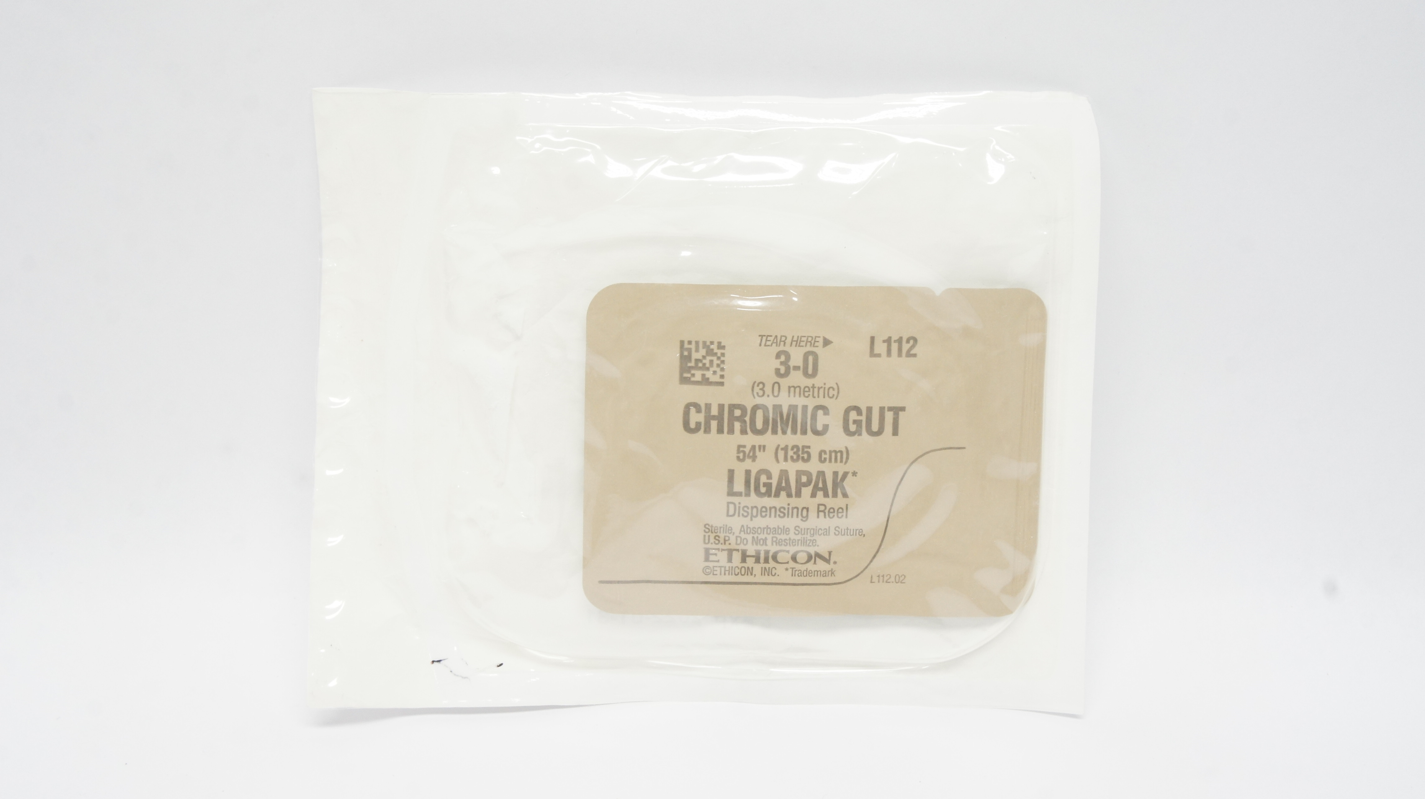Ethicon L112 3-0 Ligapak Chromic Gut, 54inch (x)