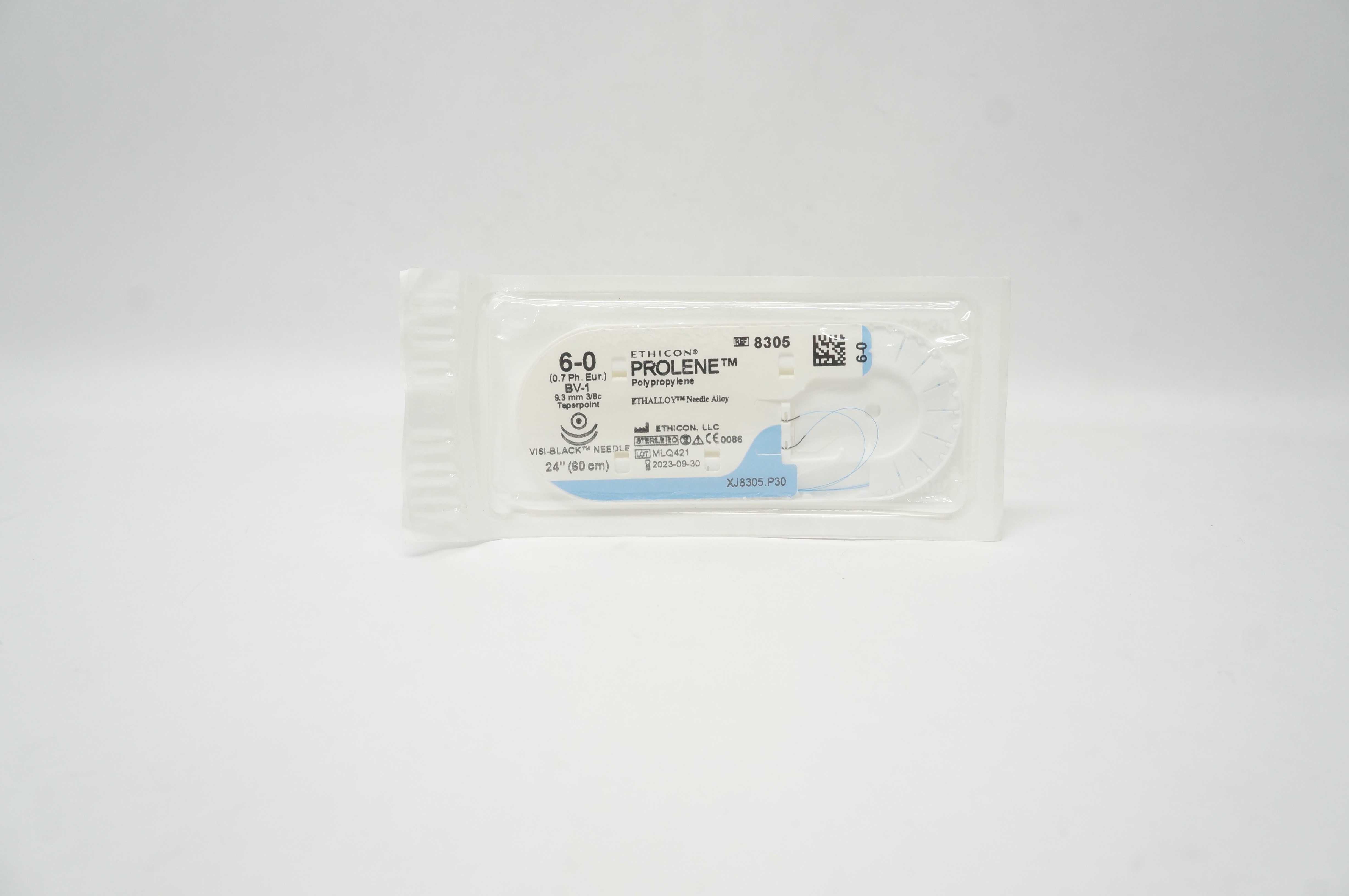 Ethicon 8305 6-0 PROLENE, BV-1, 9,3mm 3/8c Taperpoint, 24inch