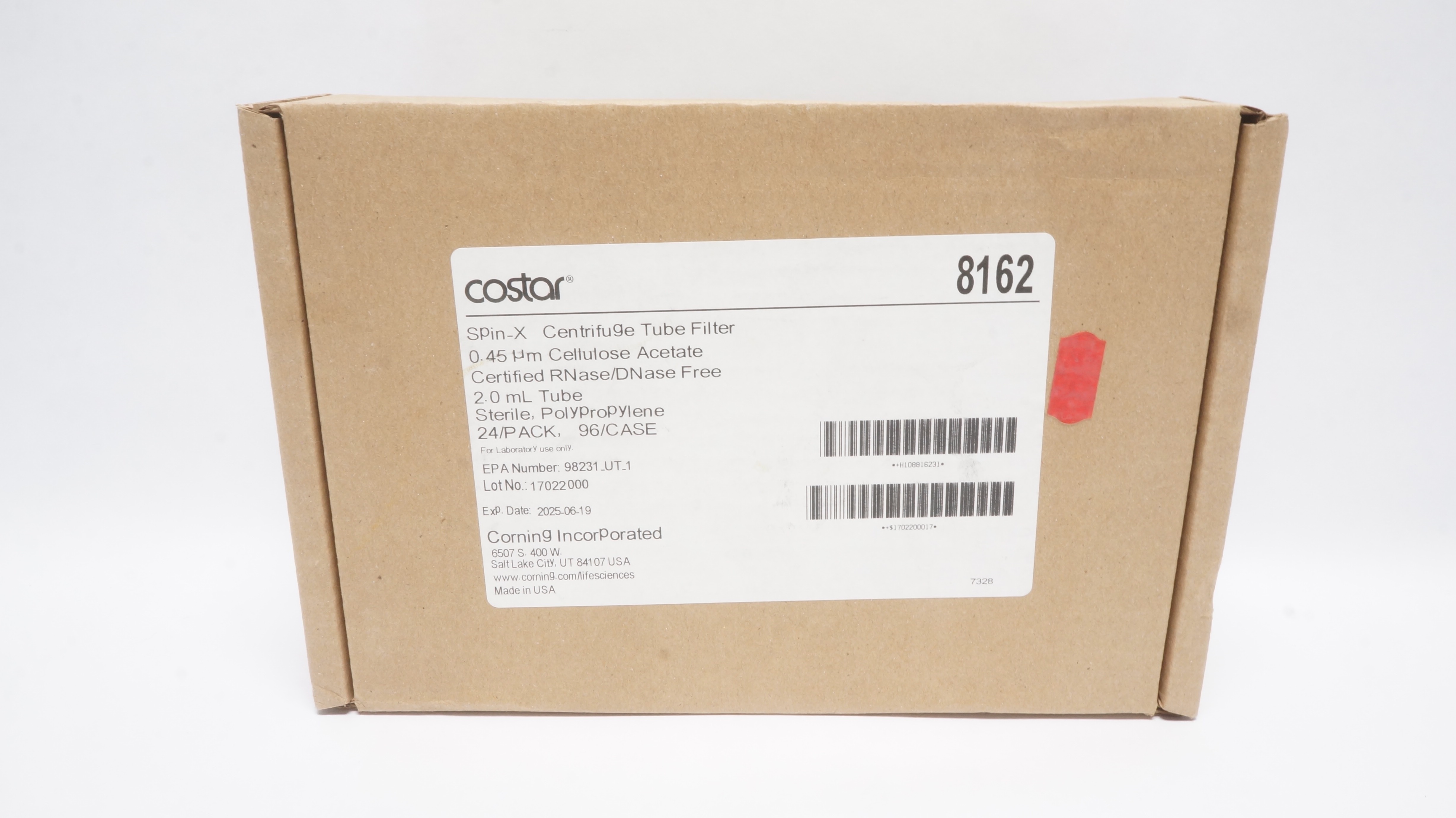 Corning IncorPorated 8162 Costar Spin-X Centrifuge Tube FIlter 0.45um Cellulose Acetate - Box of 24