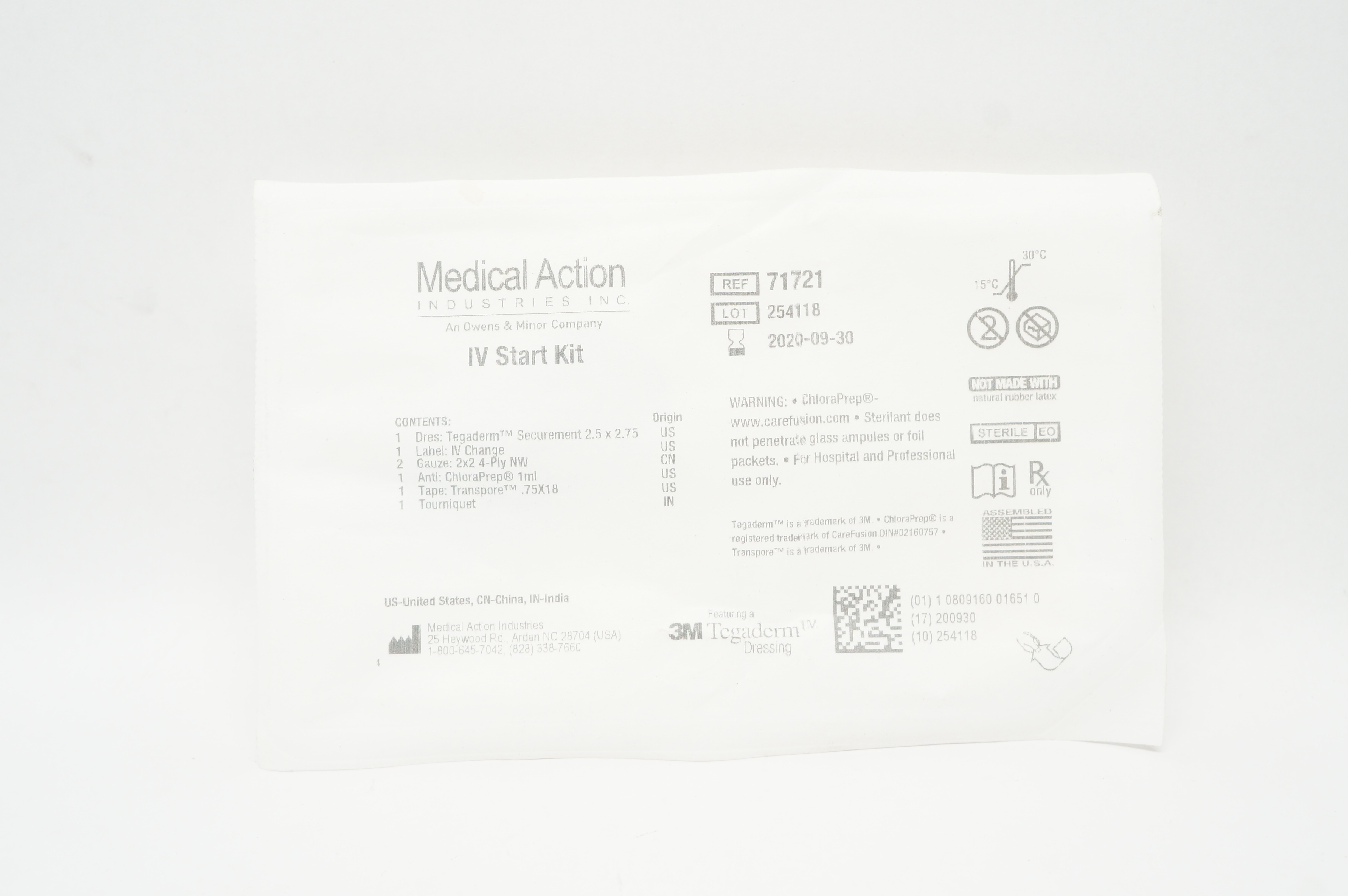 Medical Action Industries 71721 3M Tegaderm IV Start Kit (x)