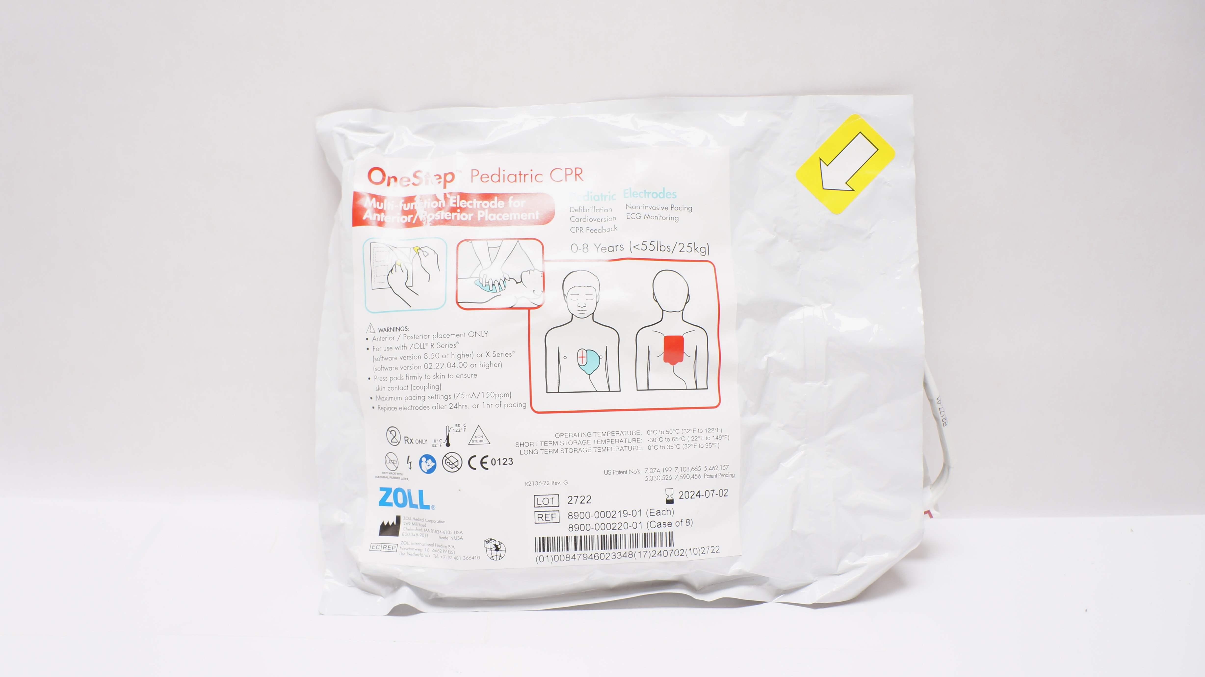 Zoll 8900-000219-01 OneStep Pediatric CPR 0-8 Years