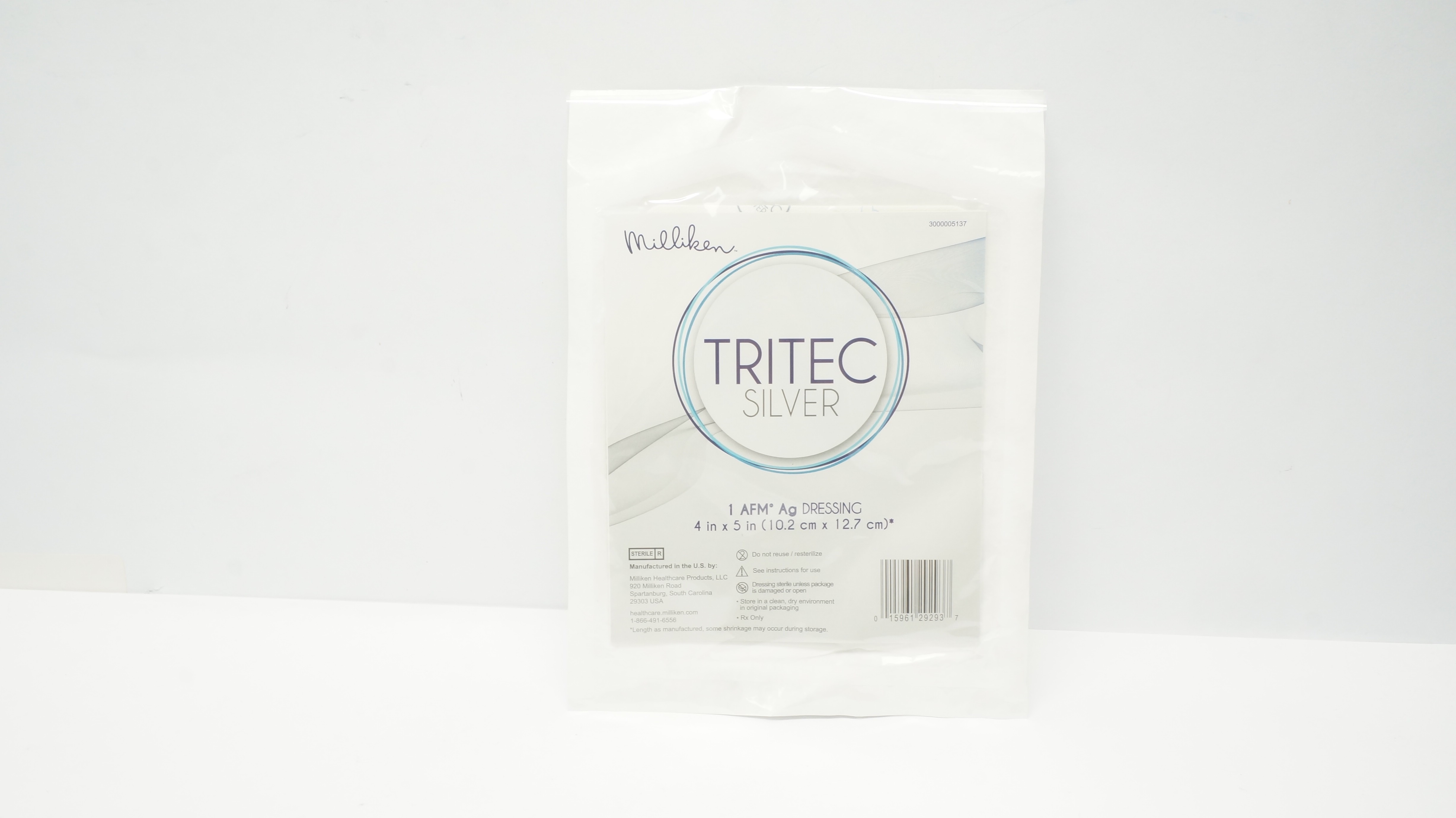 Milliken Healthcare 3000005137 Tritec Silver 1 AFM° Ag resting 4In x 5In (x)