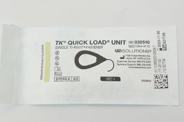 LSI Solutions 030510 TK Quick Load Unit With Single Ti-Knot Fastener