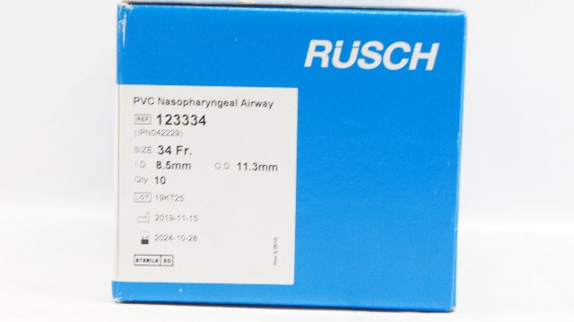 Teleflex 123334 Rusch PVC Nasopharyngeal Airway 34Fr. x 8.5 x 11.3mm - Box of 10