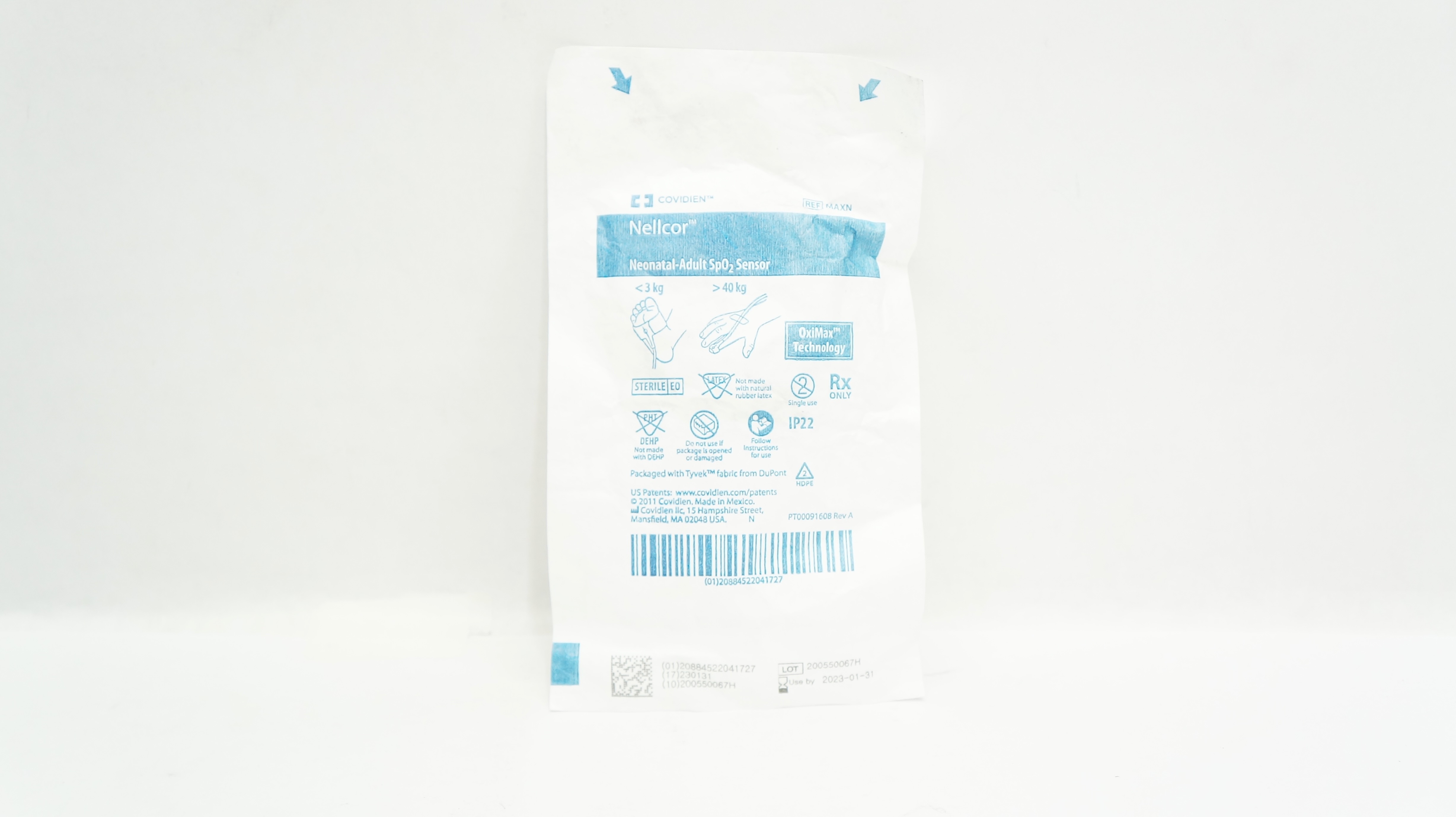 Covidien MAXA Nellcor Adult SpO2 Sensor >30kg OxiMax Technology (x)