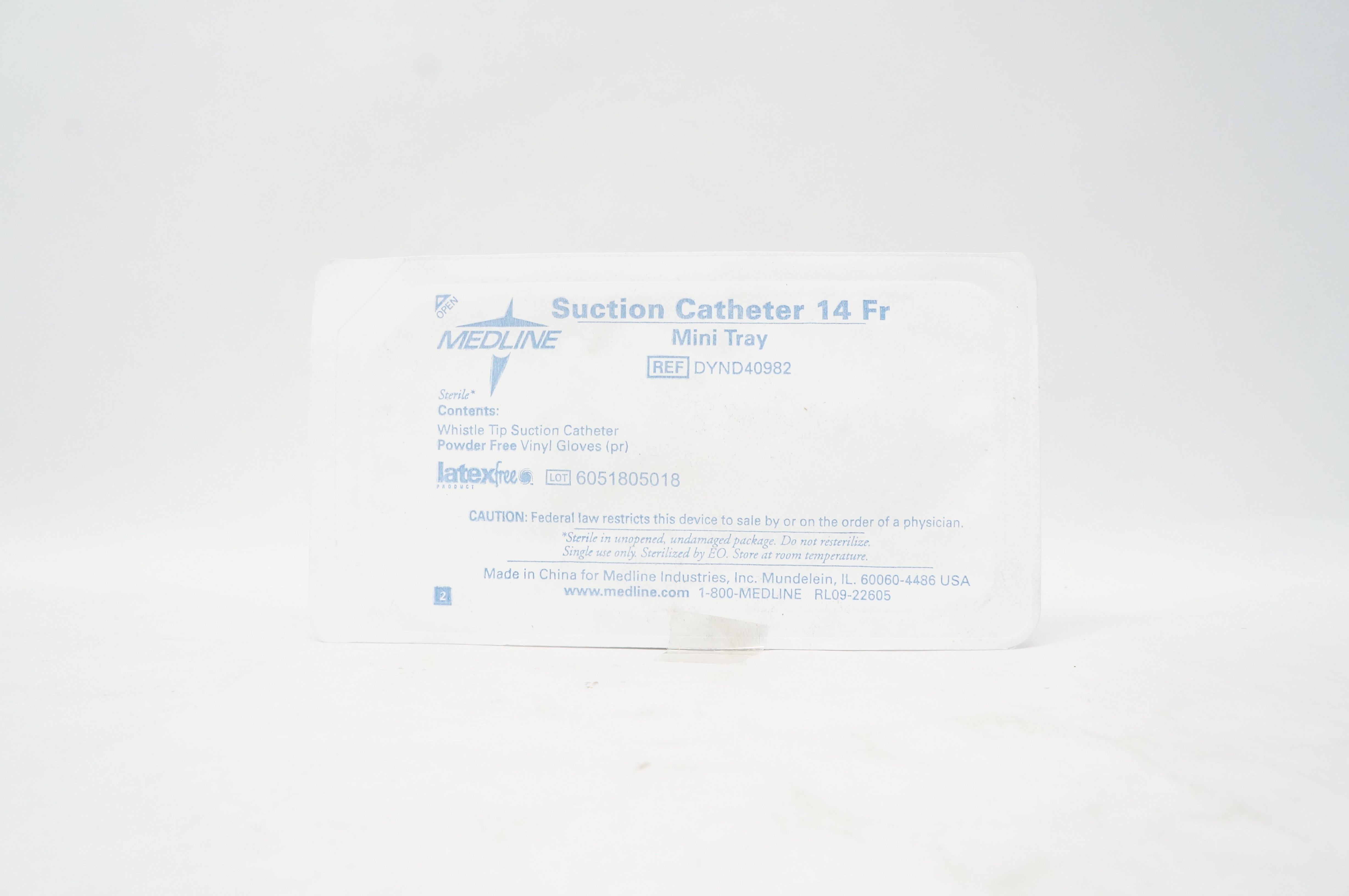 Medline DYND40982 Suction Cath. 14Fr Mini Tray